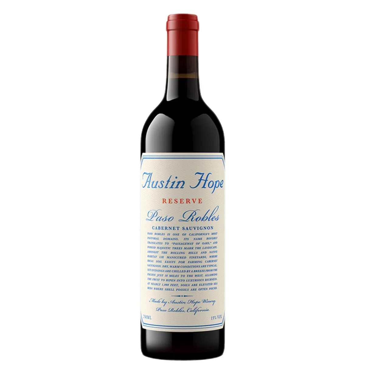 AUSTIN HOPE, CABERNET SAUVIGNON RESERVE 2020 – PASO ROBLES, CALIFORNIA