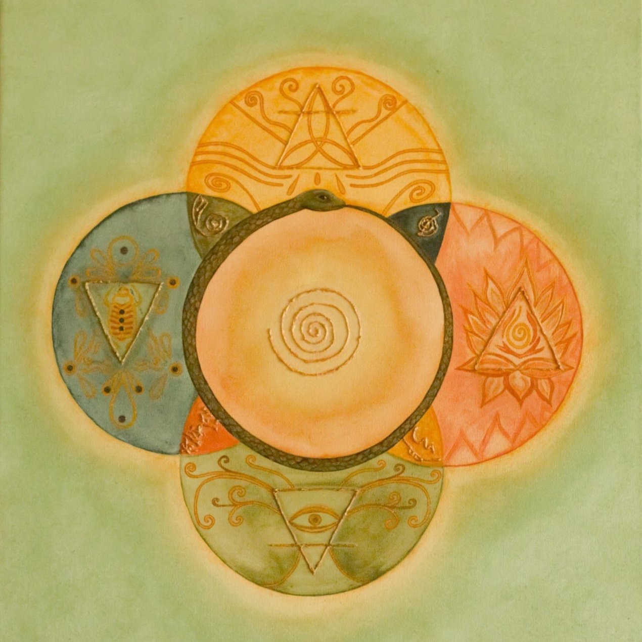 Shyla Richards, Aurelia Aeternum, mixed media on canvas, 60 x 50cm. $700