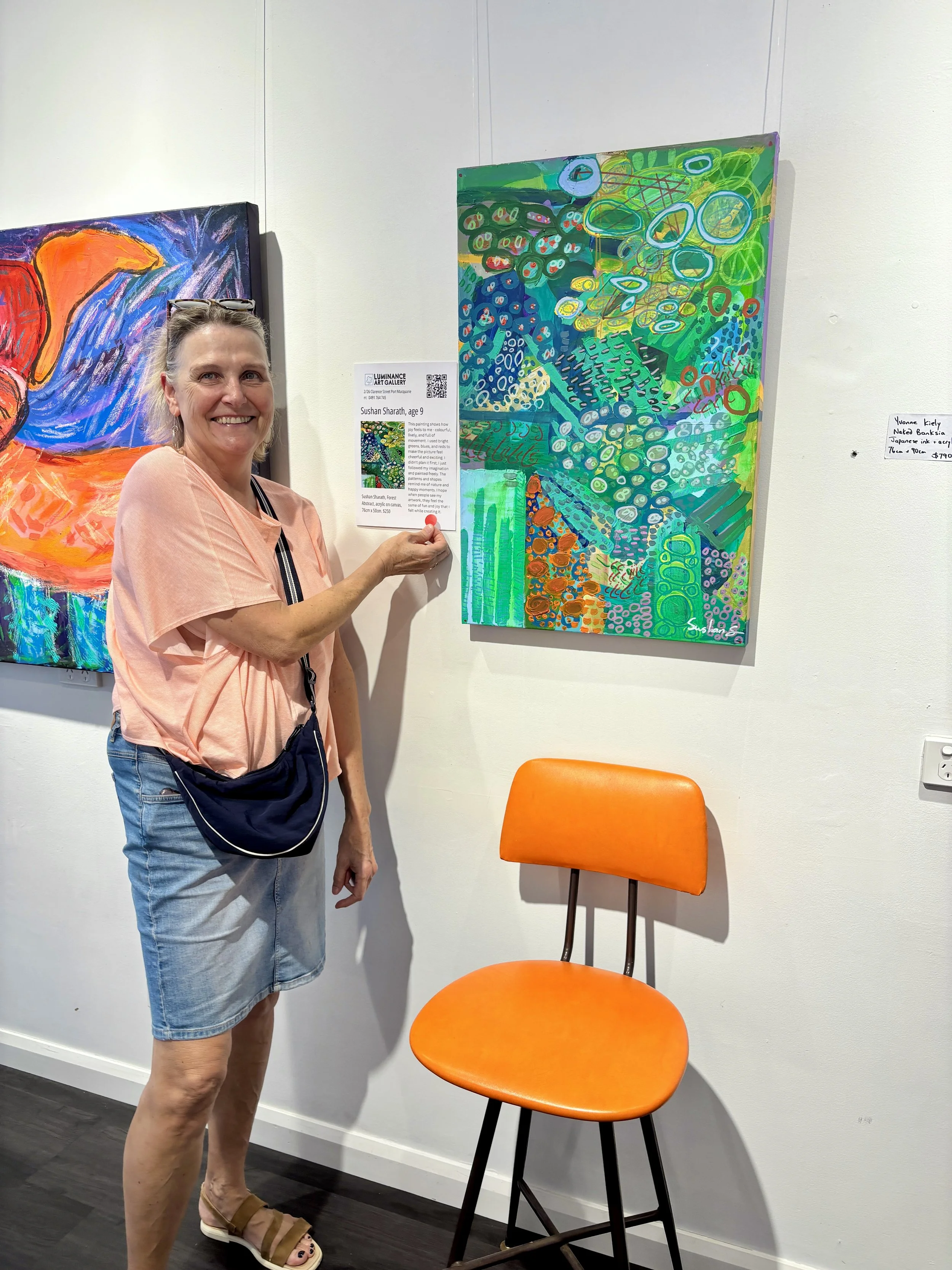 Katharina with Sushan Sharath's Forest Abstract