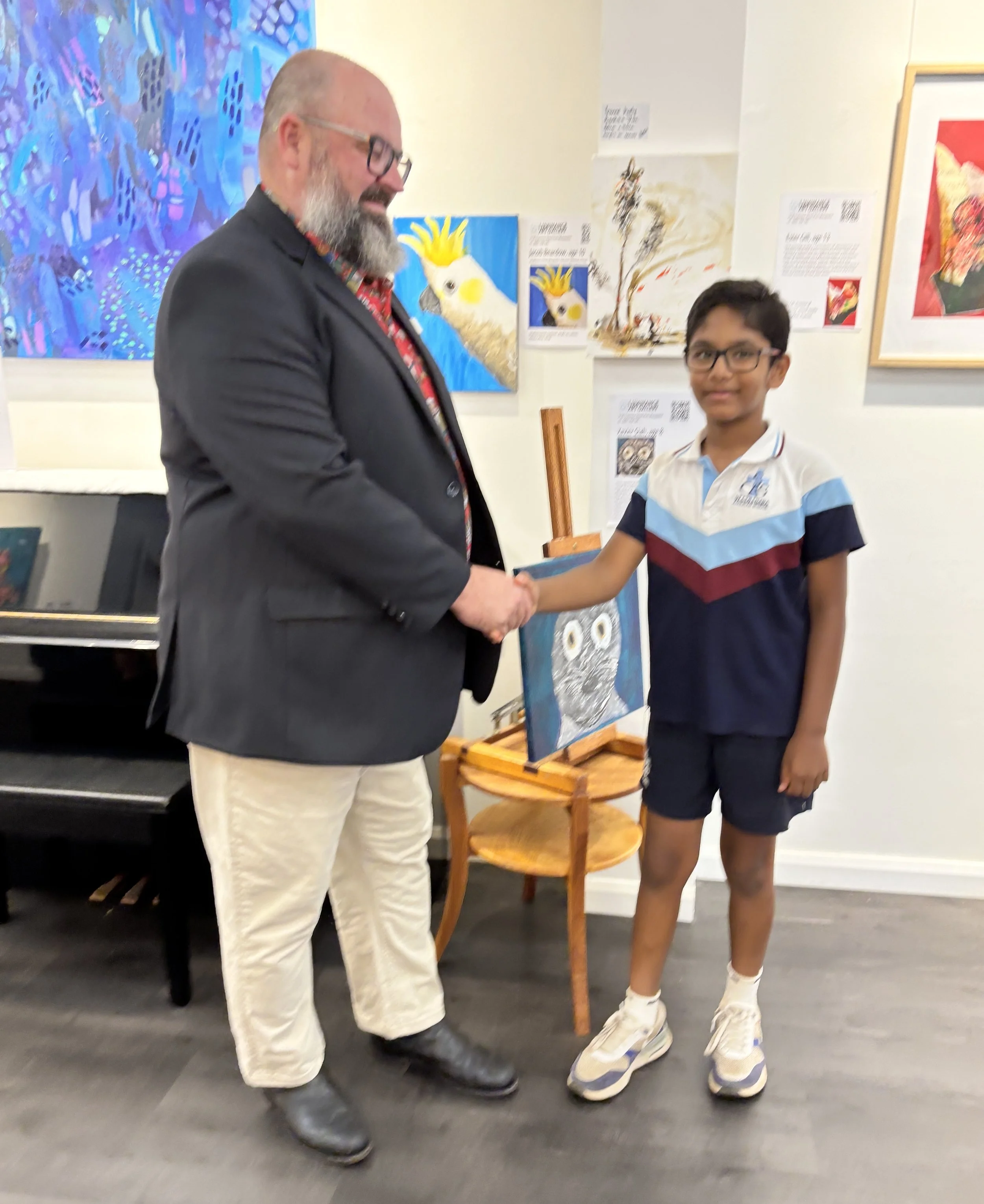 Mayor Roberts and Sushan Sharath