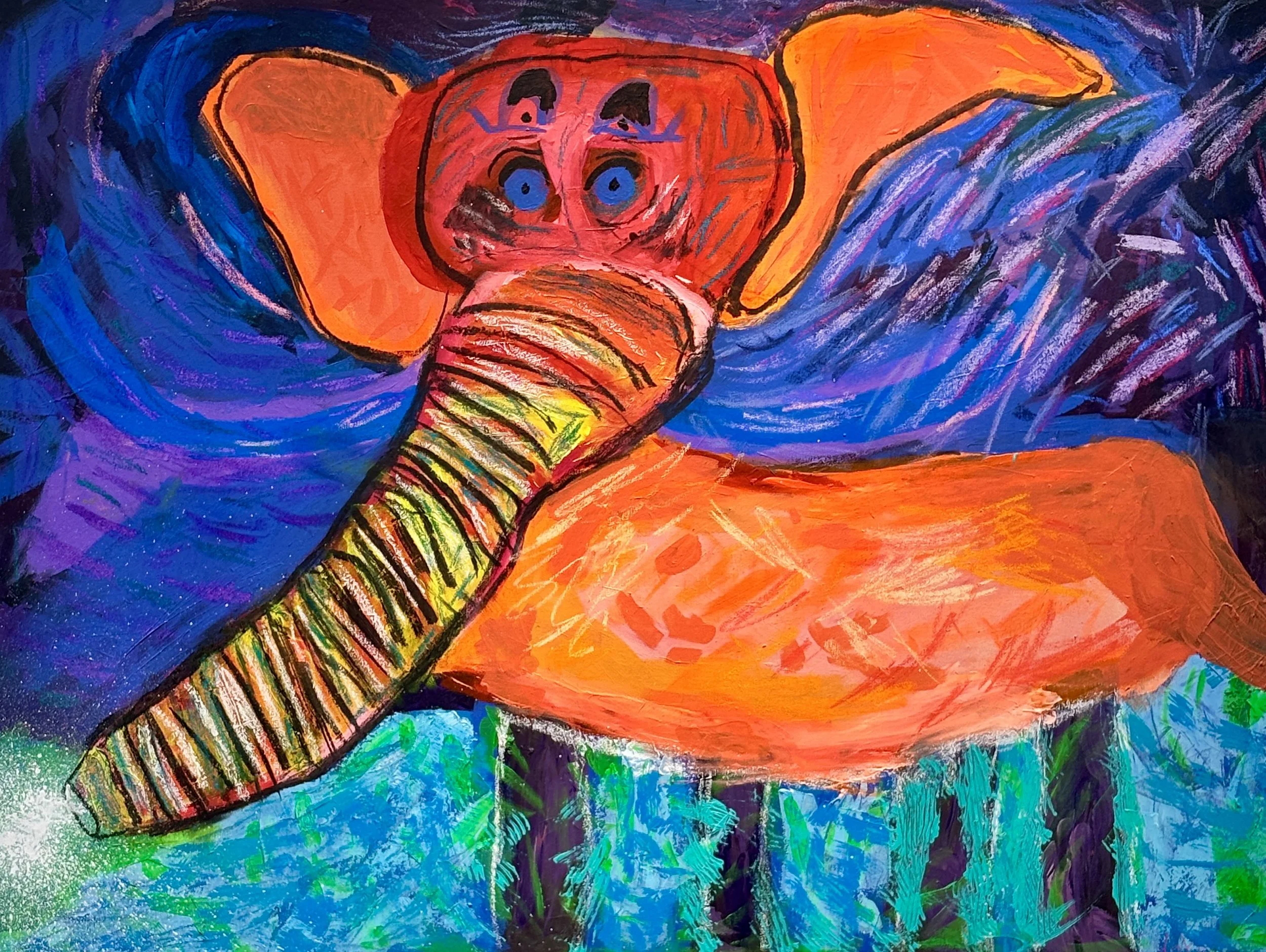 Elephants can be orange