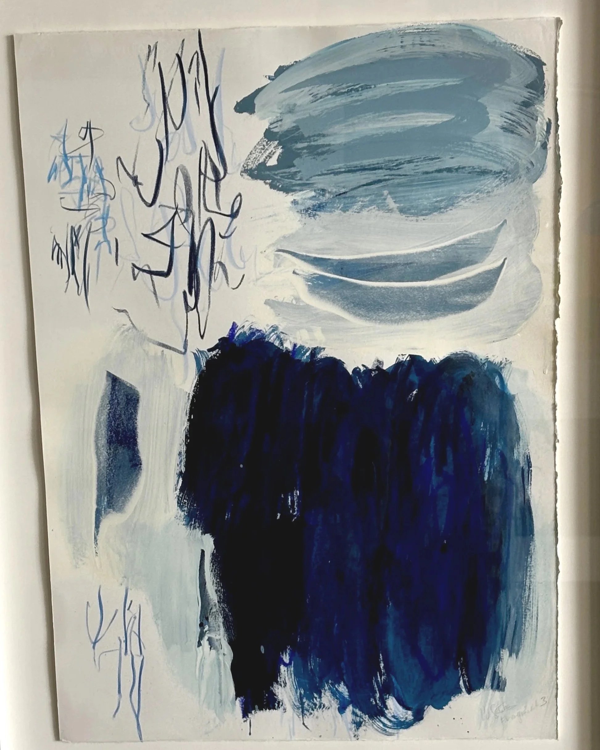 Wendy Stokes, Fragment 3, mixed media on paper, framed. $2,500