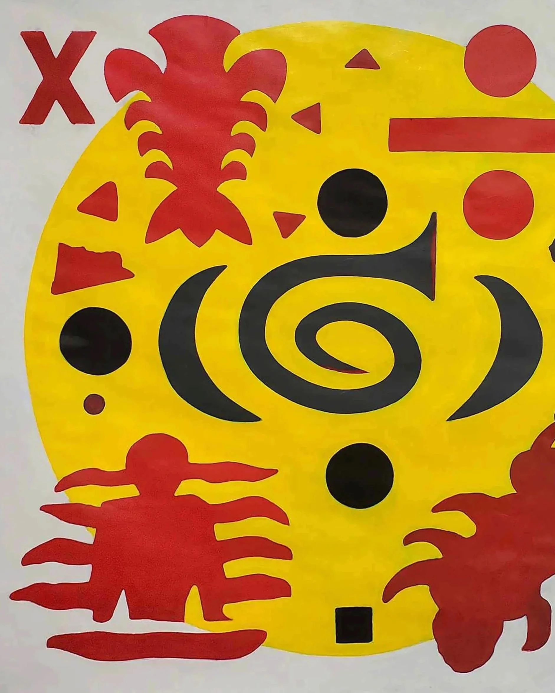 Stephen Killick, Reading The Future I, 2025, acrylic on Fabriano paper, 120cm x 120cm.