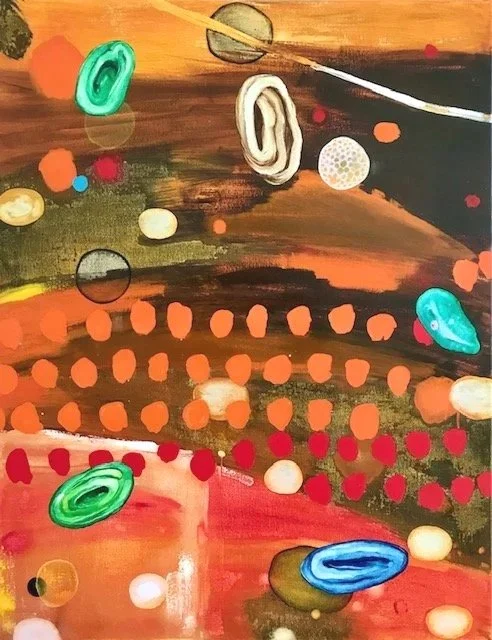 Malcolm Harding, Organised and Connected, 2025, oil on canvas, 91cm x 71cm. $650