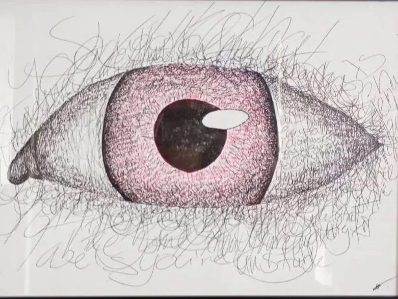 Charlotte Newman, Worth it All, pens and ink on paper, 30cm x 50cm.