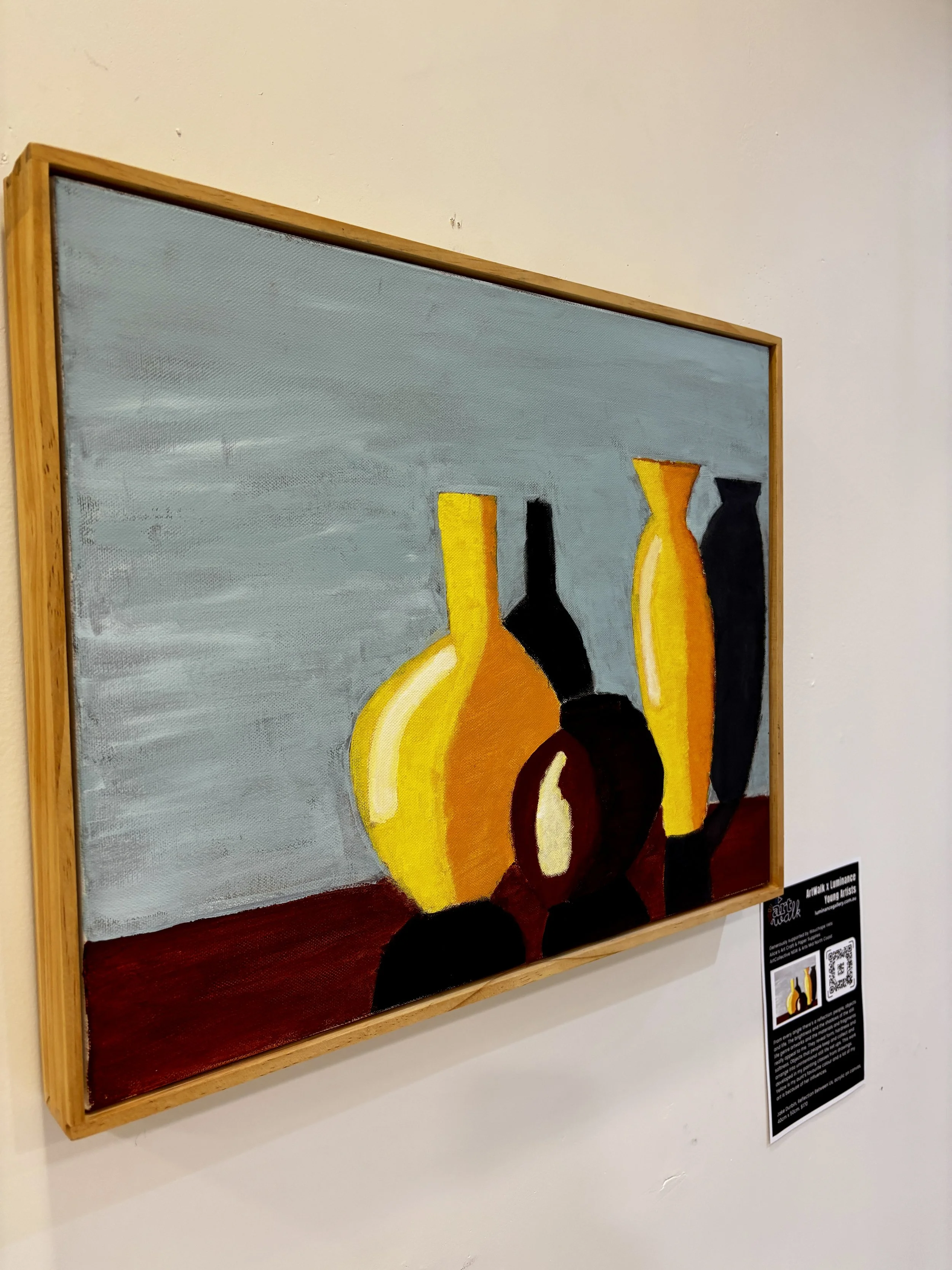 Jake Durbin, Reflection Between Us, acrylic on canvas, 40cm x 50cm. 