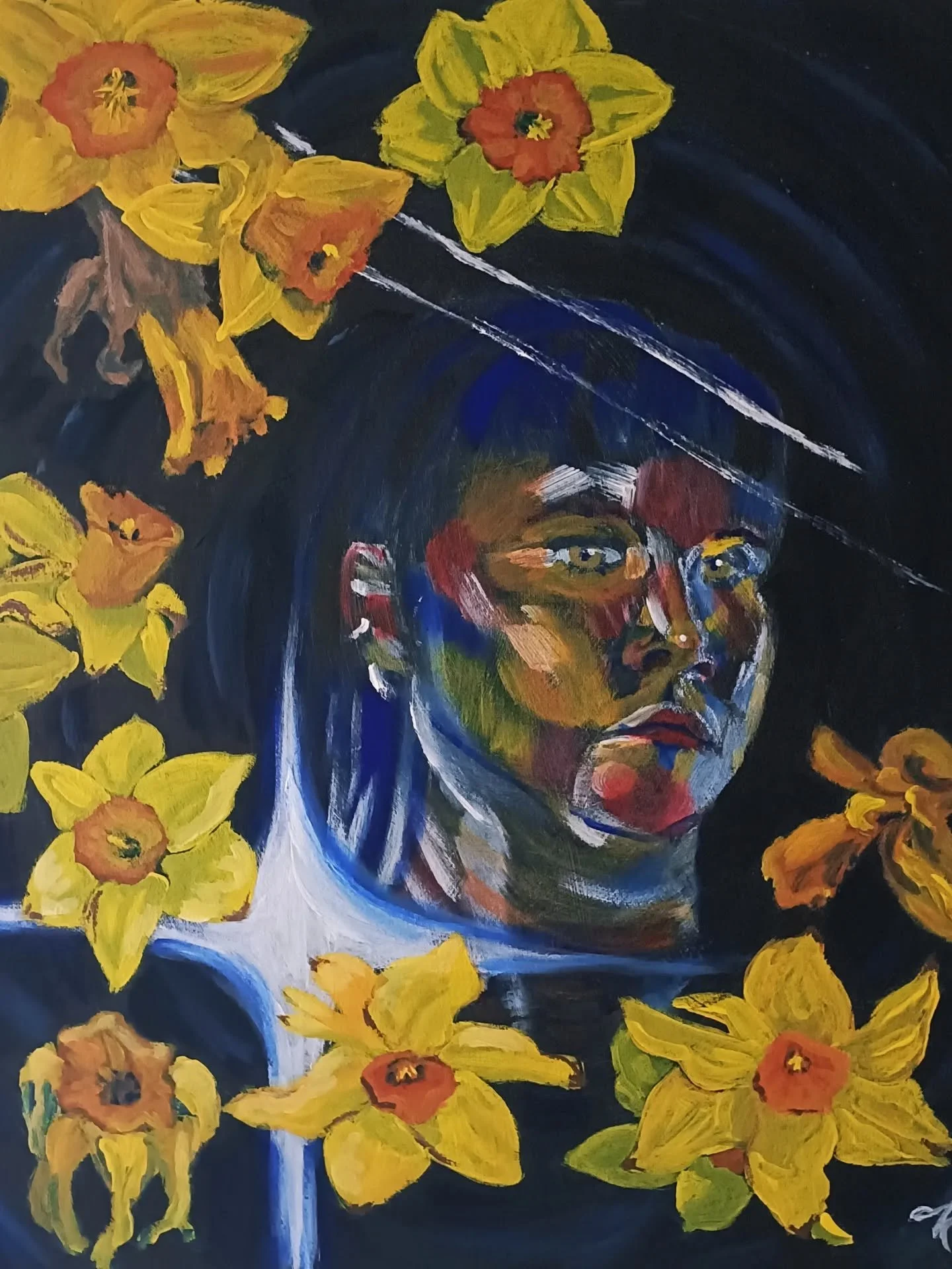 Alycia Lipovac, Looking Glass, acrylic on canvas, 51 cm x 40cm. NFS