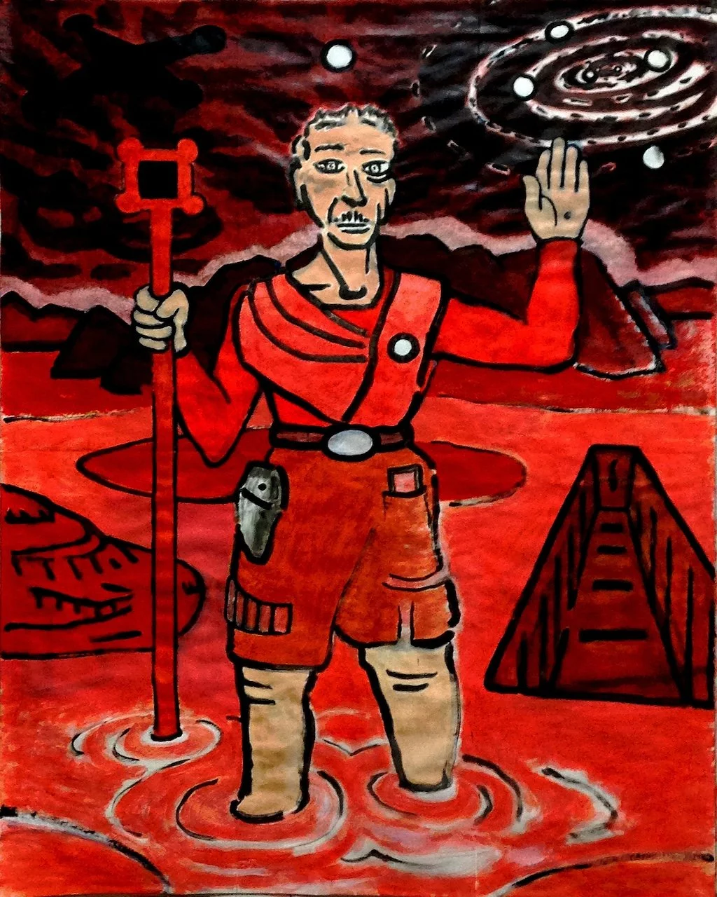 Stephen Killick, Leaders of the New World, 2020, acrylic on Fabriano paper, 150cm x 120cm.