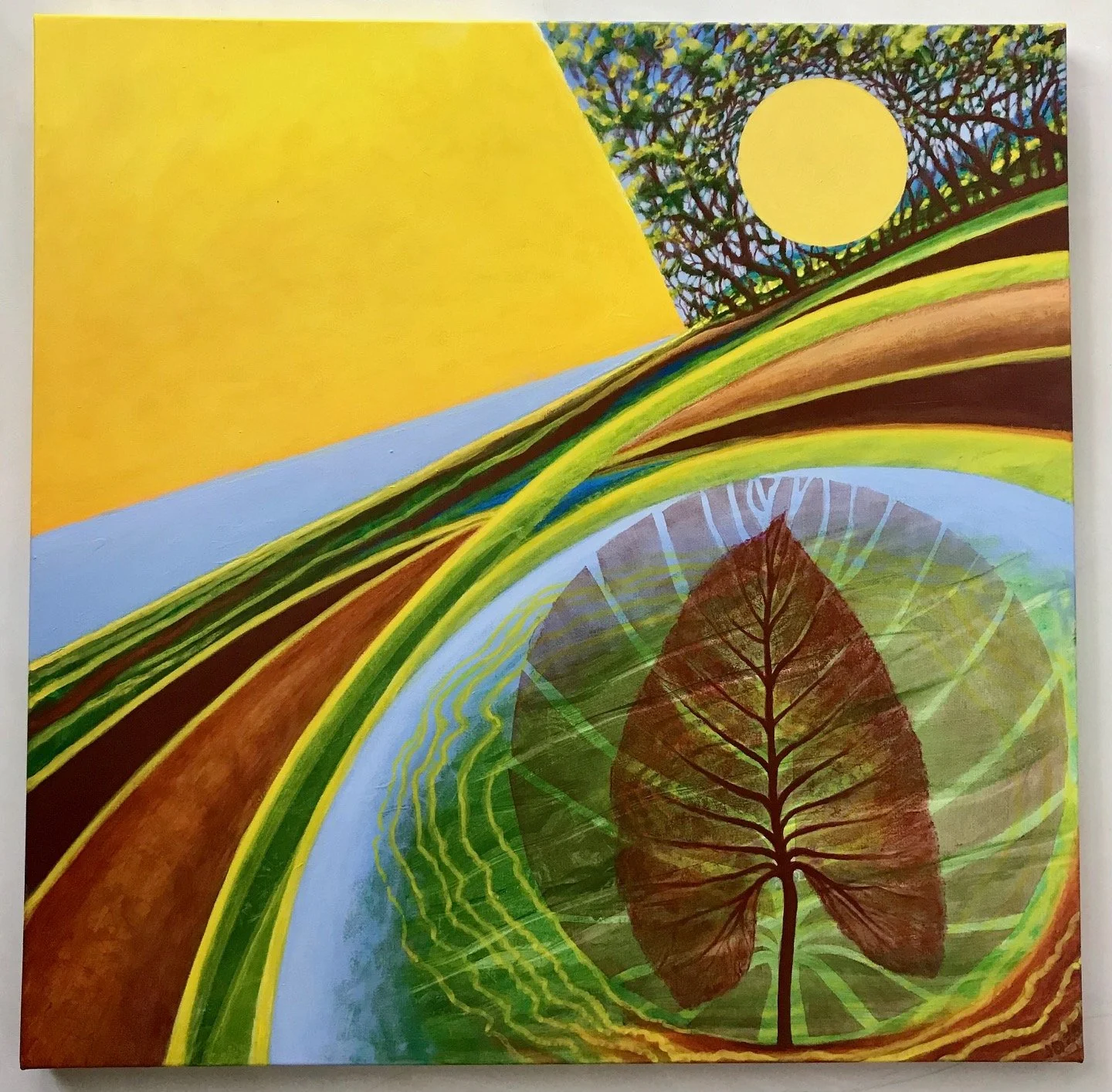 Jo Davidson, Respair, acrylic on canvas, 80cm x 80cm. $1,200