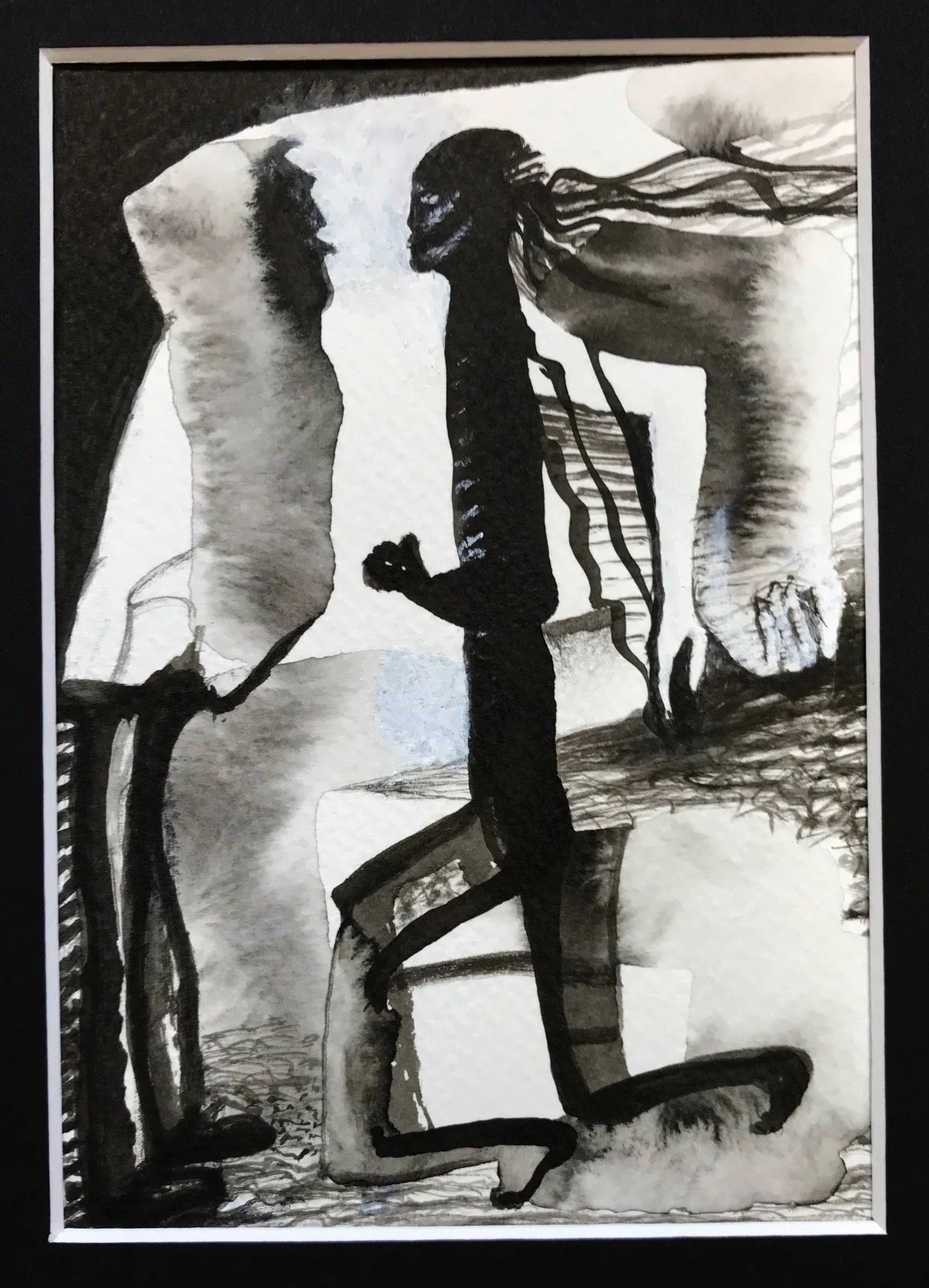 Jo Davidson, Corporate and Native, ink on paper, 35.5cm x 27.5cm, framed. SOLD