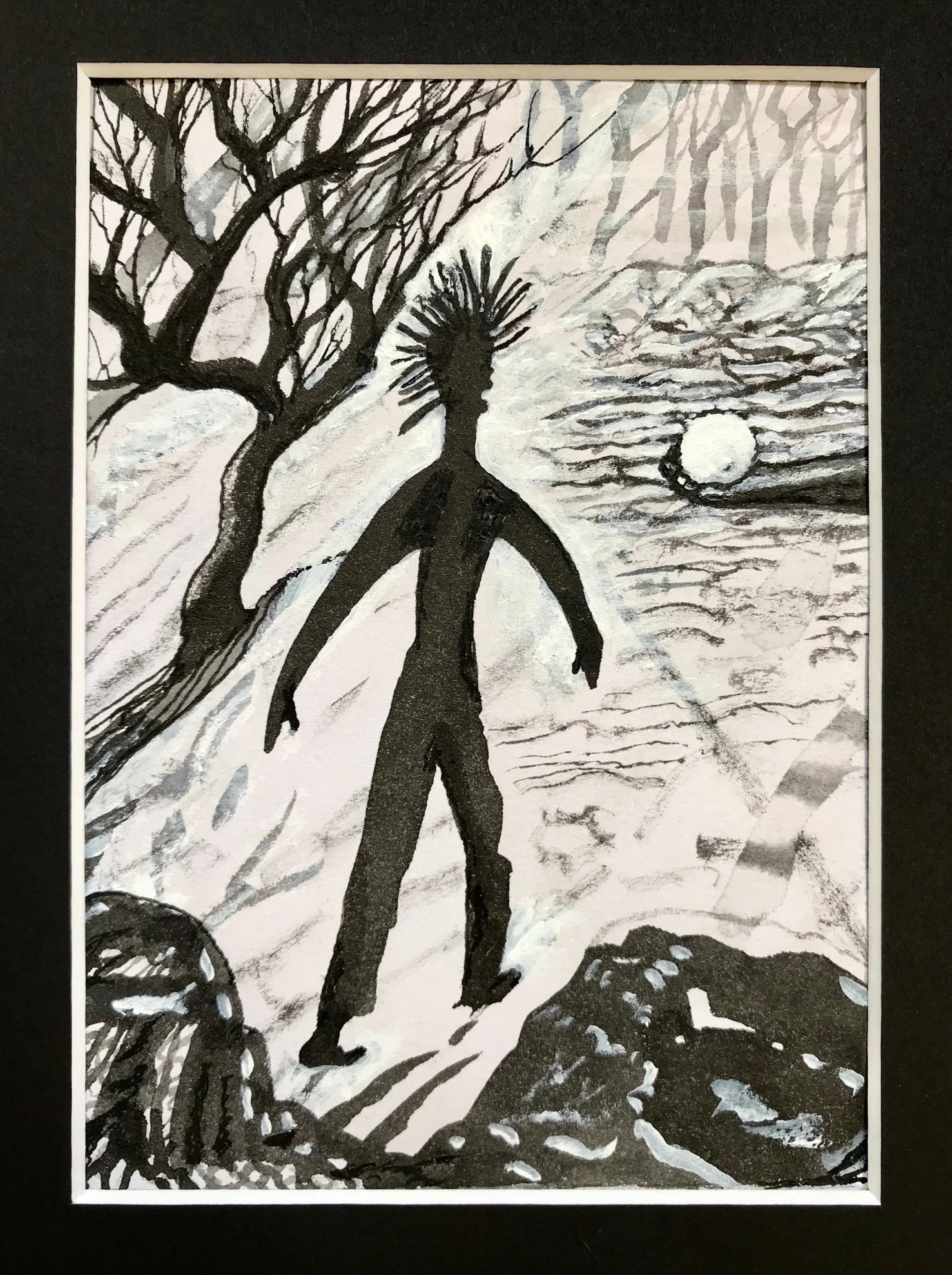 Jo Davidson, The Offer, ink on paper, 35.5cm x 27.5cm, framed. $200