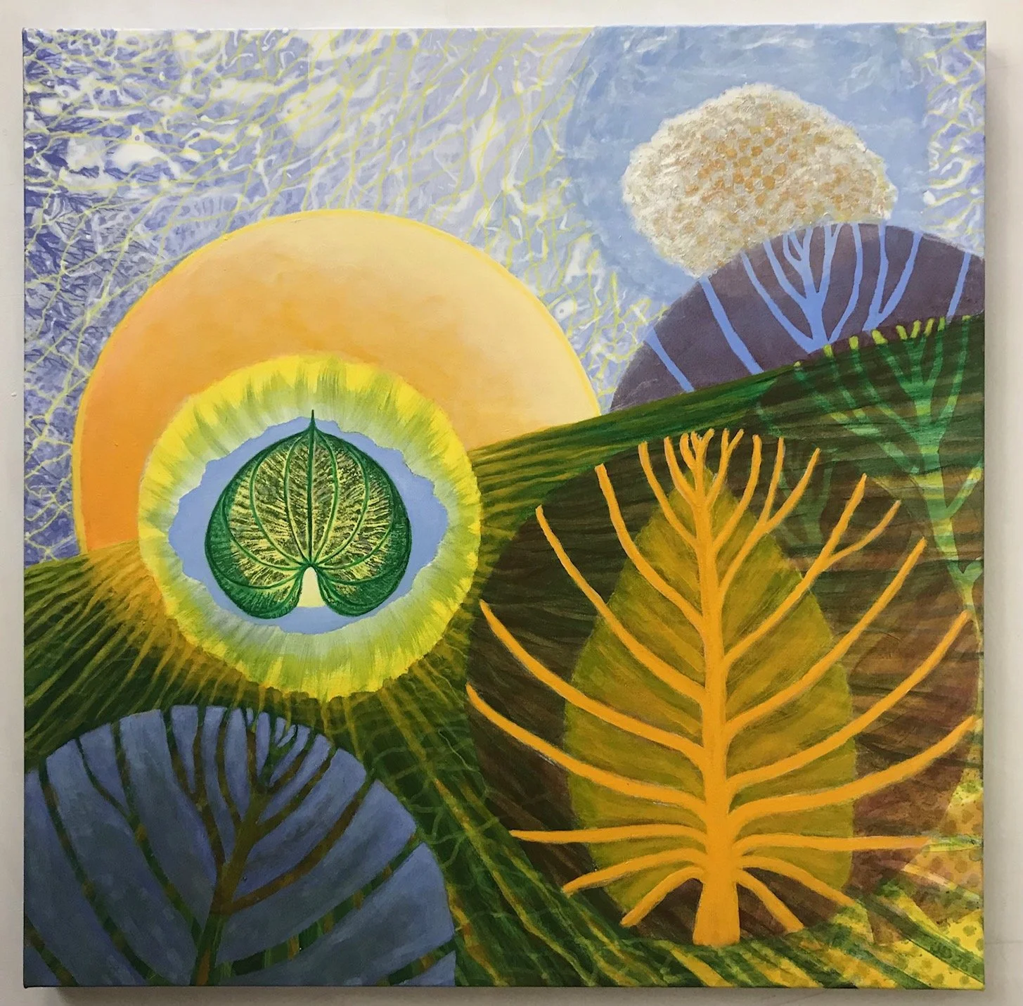 Jo Davidson, Kith, acrylic on canvas, 80cm x 80cm. $1,200