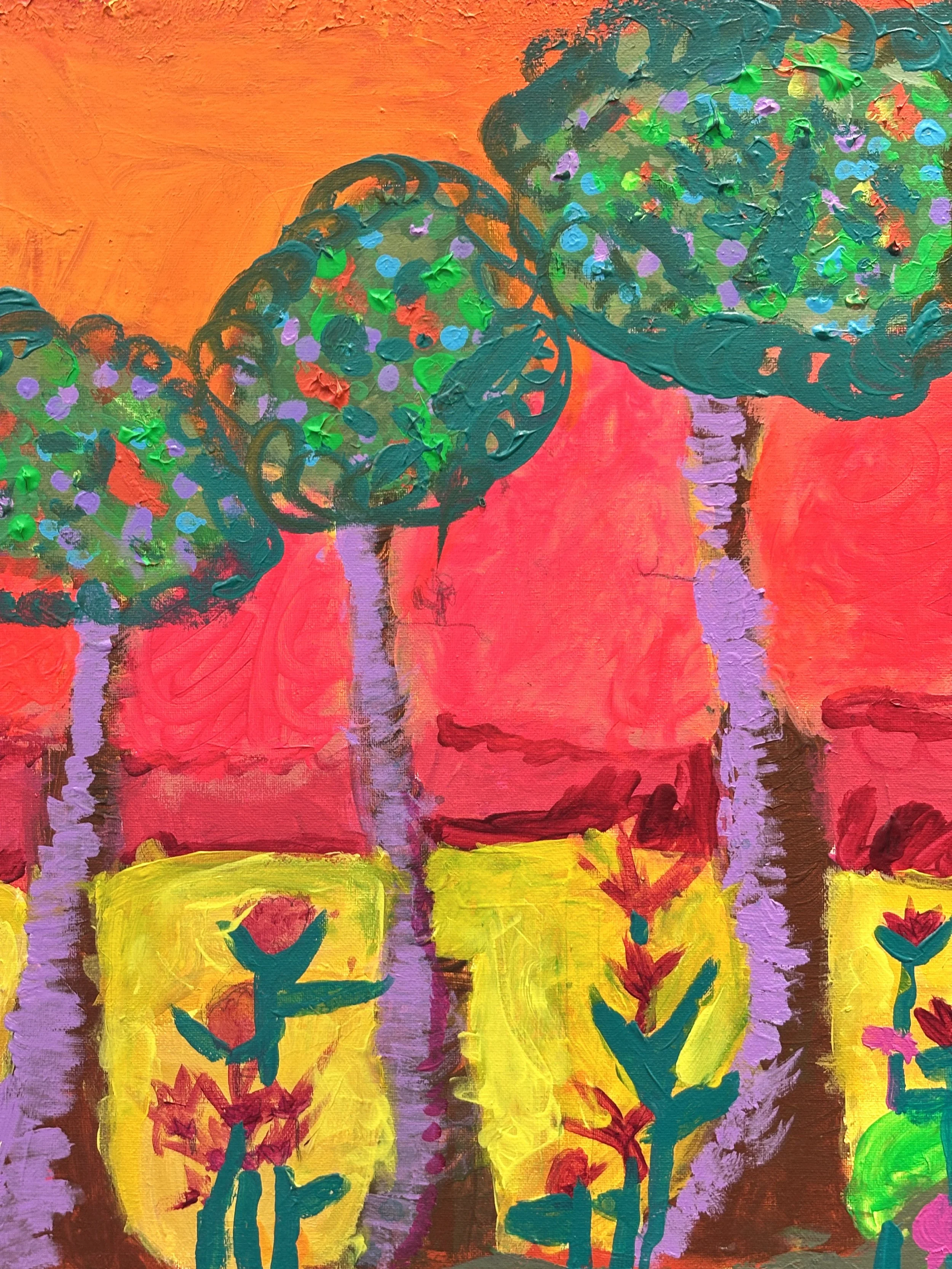 Kaia Connor, Golden, acrylic on canvas, 50cm x 60cm. $250