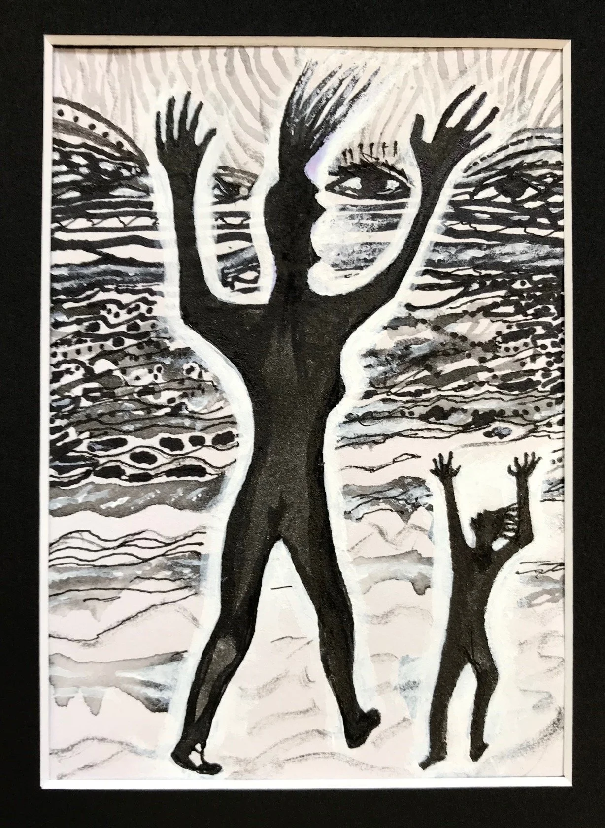 Jo Davidson, When Mother Says No, ink on paper, 35.5cm x 27.5cm, framed. $200