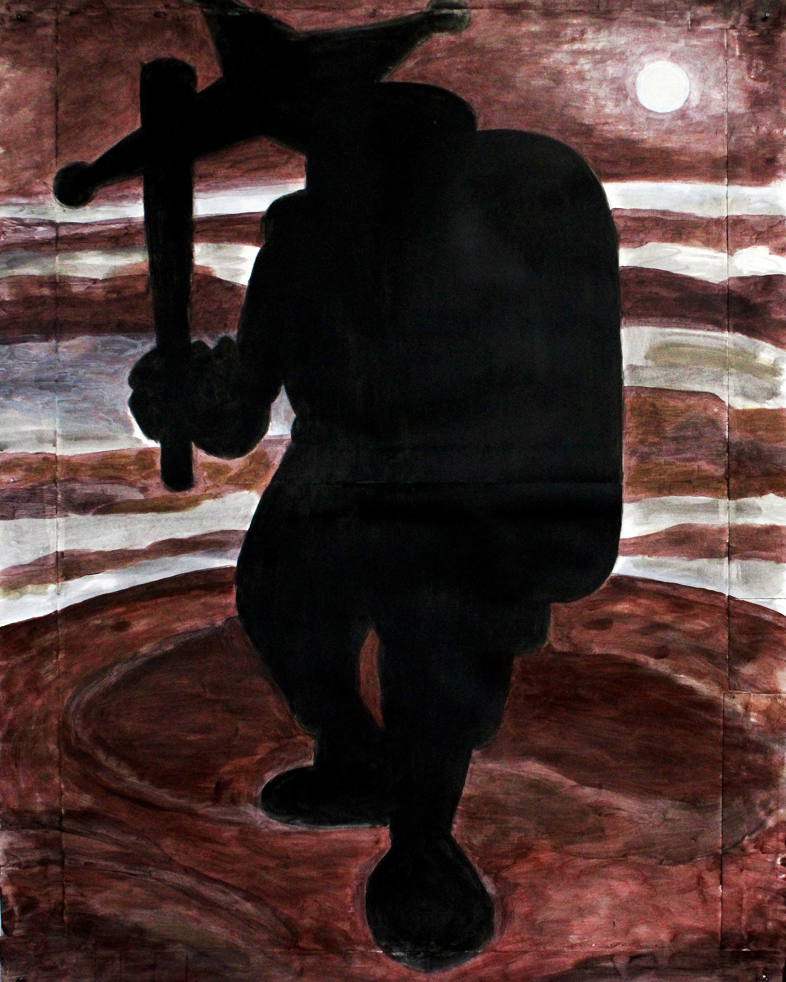 Stephen Killick, Obstacle, 2020, acrylic on Fabriano paper, 150cm x 120cm.