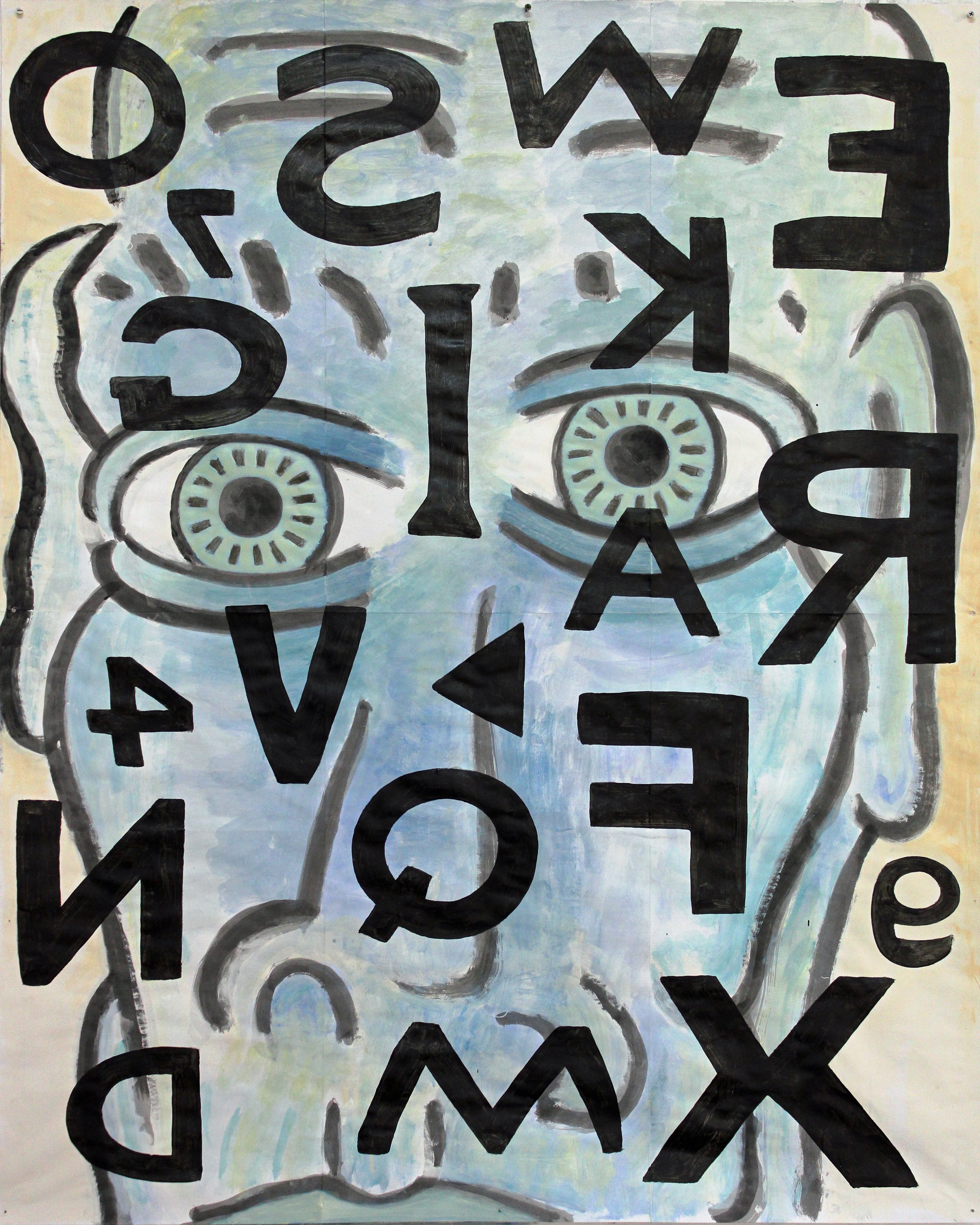 Stephen Killick, Zoom, 2019, acrylic on Fabriano paper, 150cm x 120cm.