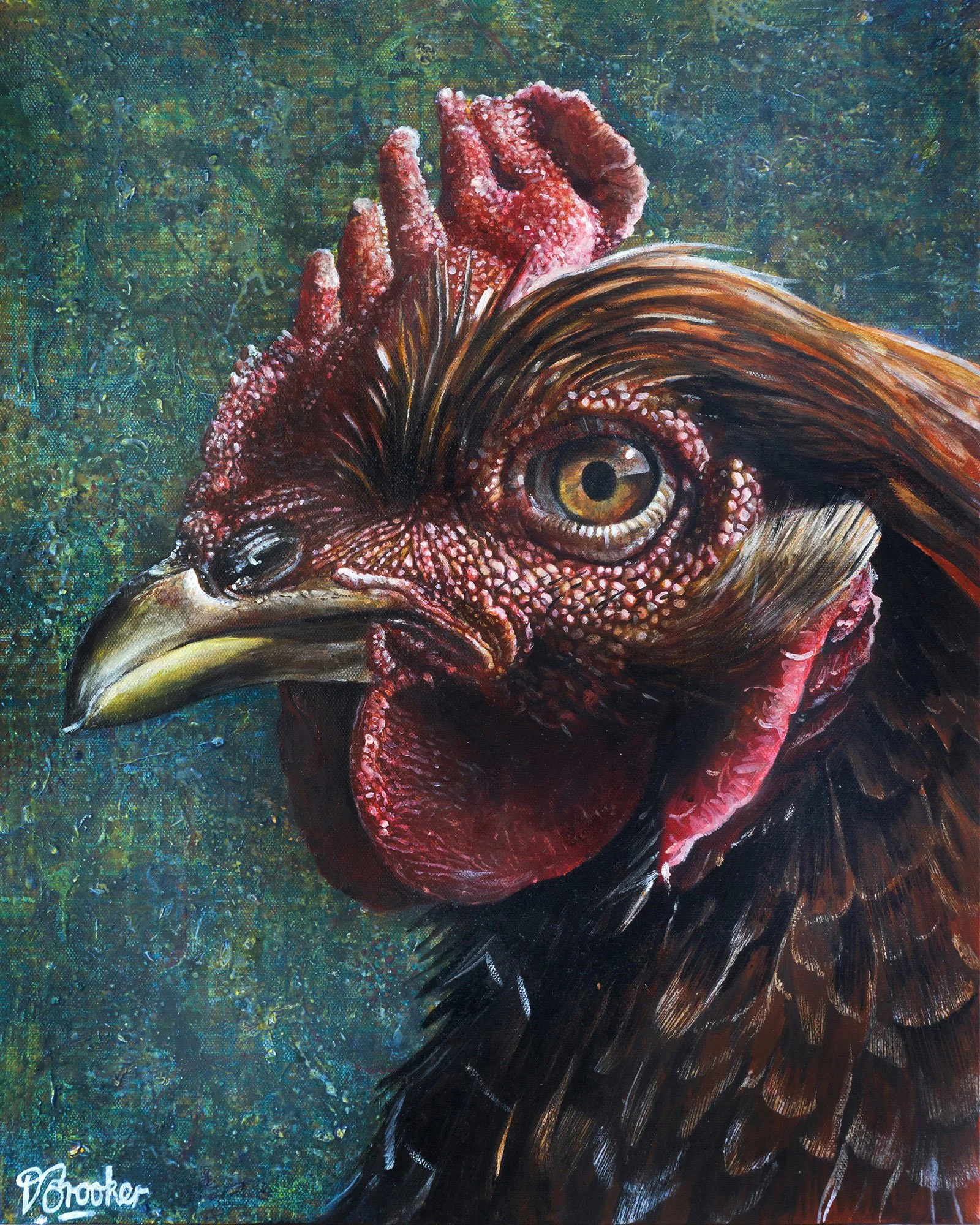 David Brooker, The Witness, oil on canvas, 50cm x 40cm. $650