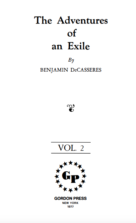 Works of Benjamin DeCasseres ,Volume 2