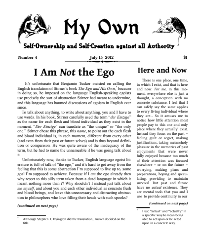 My Own. Issue #4 (July 2012)