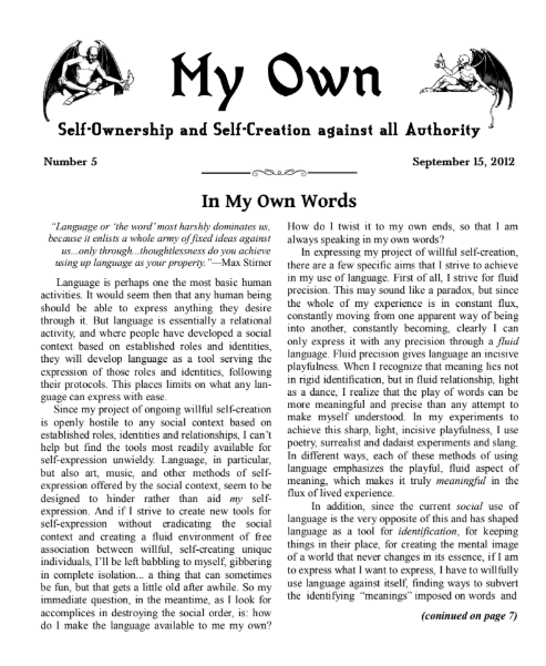 My Own. Issue #5, 2012