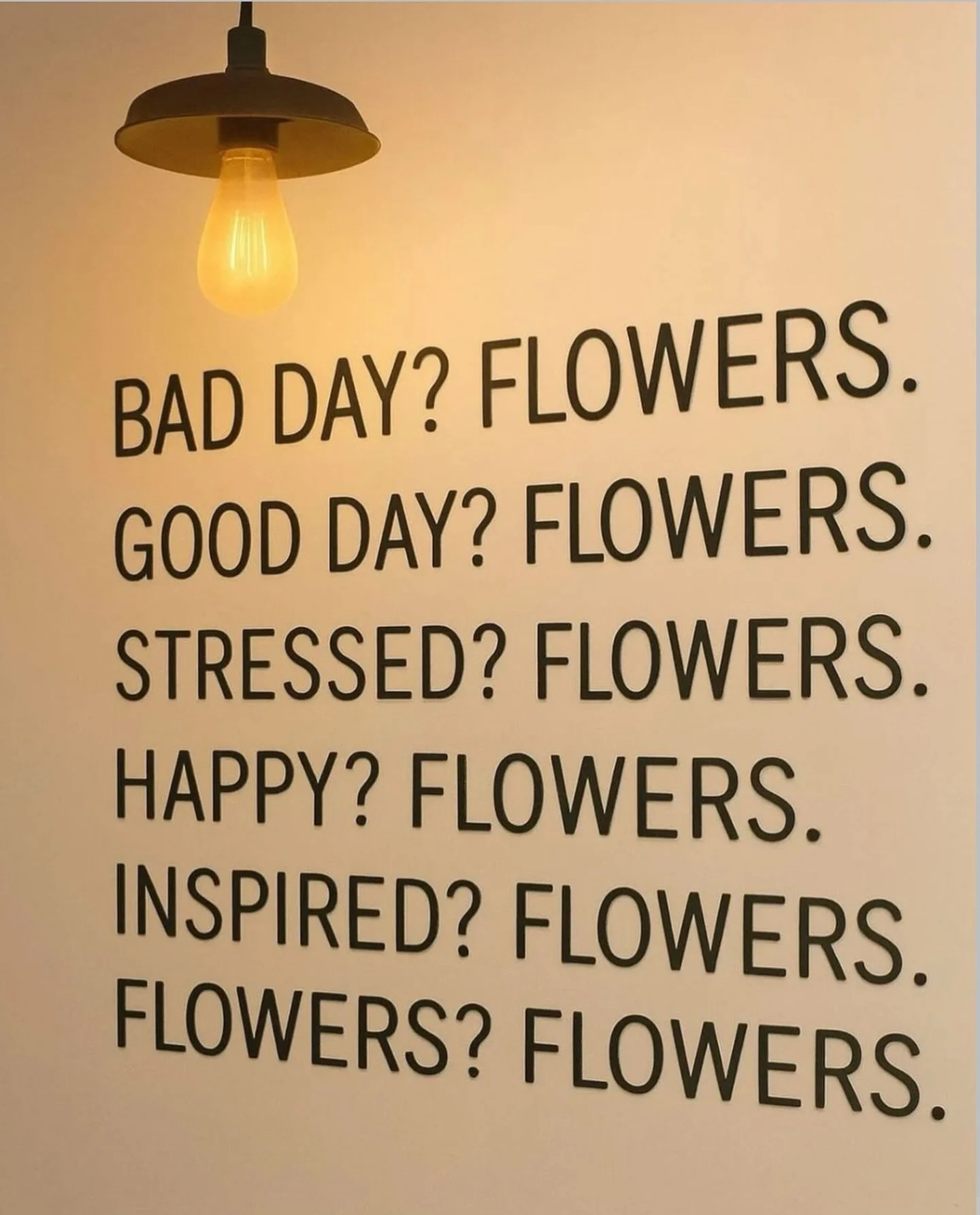 Sunday? Snow day? FLOWERS.