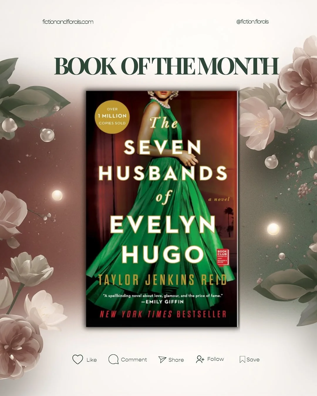 March is Women&rsquo;s History Month 🤍🌸
This month&rsquo;s book pick is The Seven Husbands of Evelyn Hugo &mdash; one of my all-time favorites. Evelyn is a force to be reckoned with: bold, strategic, passionate, and unforgettable. I literally wish 