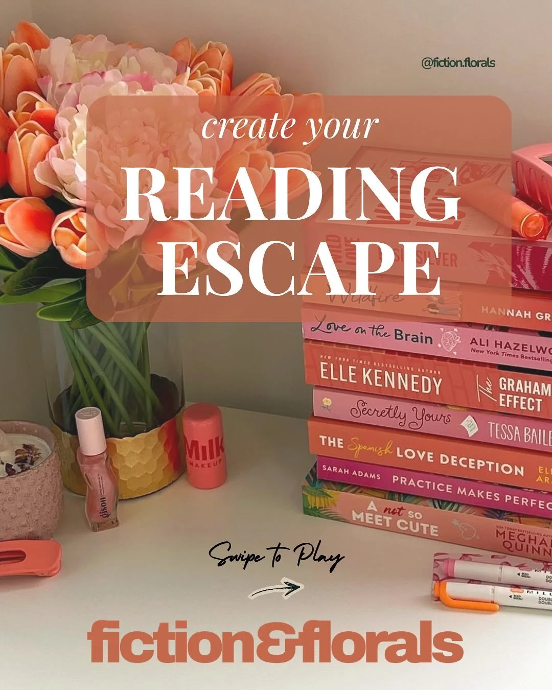 💐📖 Create Your Reading Eacape

Reading isn&rsquo;t just about the book, it&rsquo;s the whole vibe you build around it. ✨A cozy nook, your favorite drink, soft lighting, maybe a few petals for the mood.

Create your own reading escape, one detail at