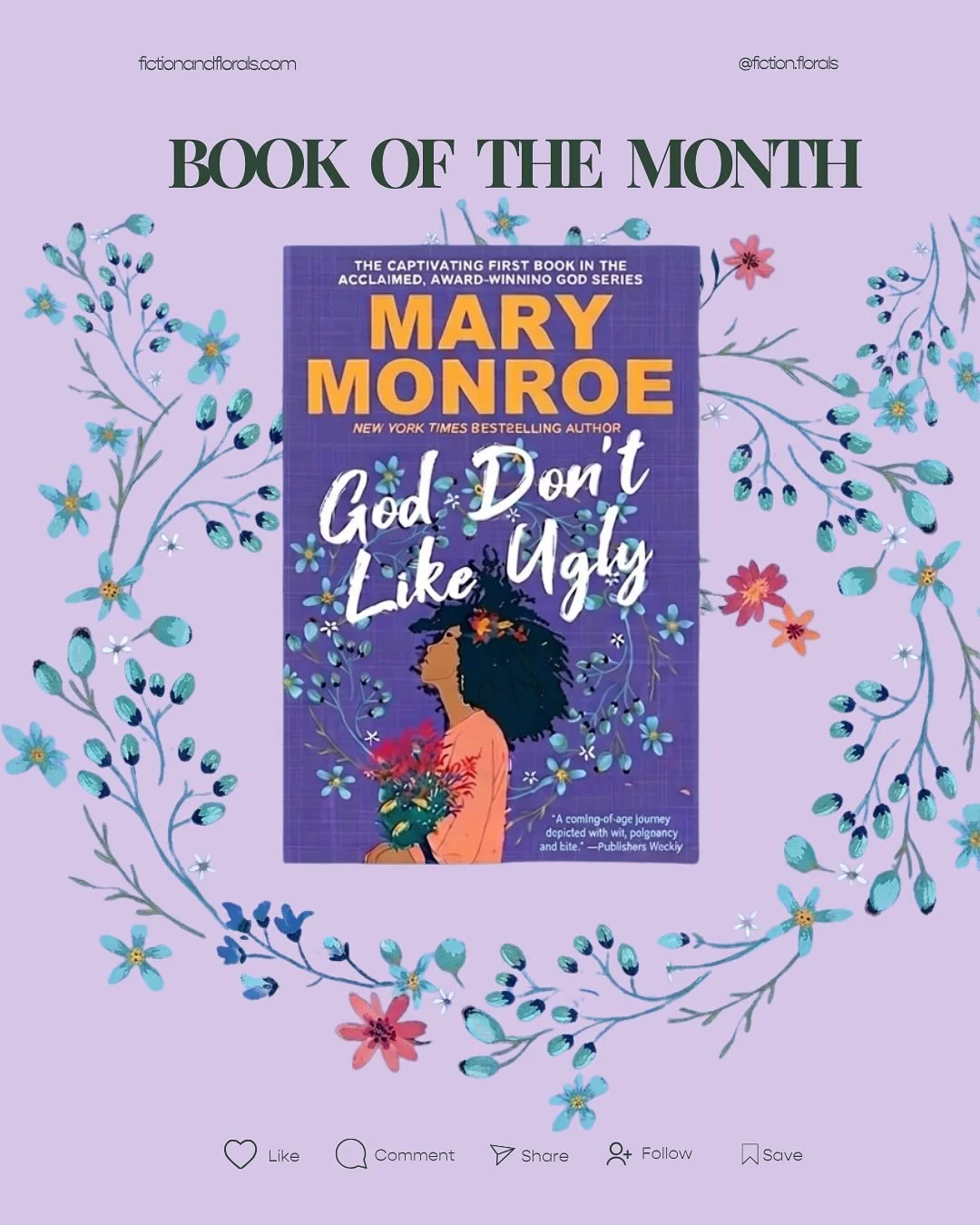 April&rsquo;s Book of the Month 🌸📖

God Don&rsquo;t Like Ugly by Mary Monroe is a coming-of-age story that reminds us growth isn&rsquo;t always gentle it can be messy, complicated, and deeply transformative.
As we step into a season of renewal and 