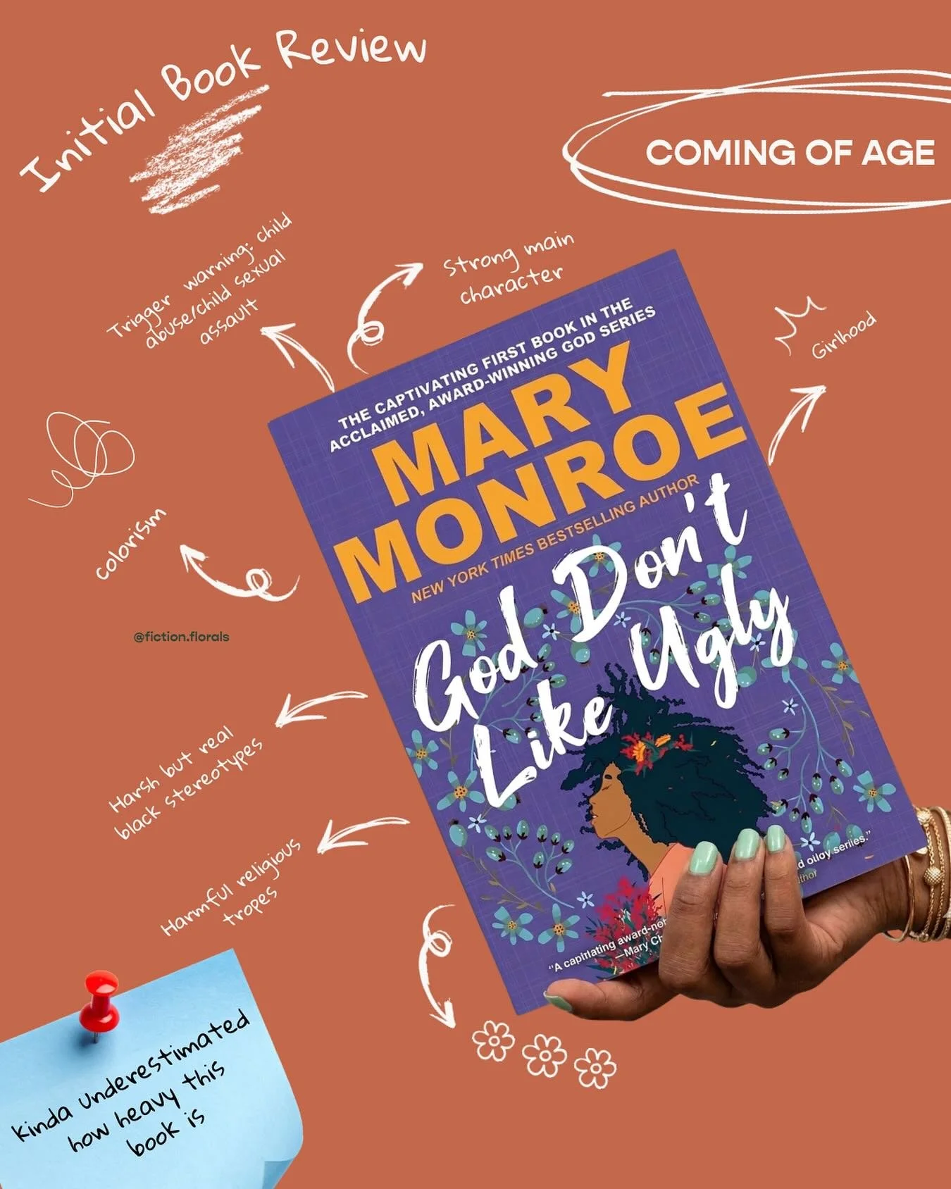 Just started April&rsquo;s book of the month God Don&rsquo;t Like Ugly by Mary Monroe and whew&hellip; it&rsquo;s already blooming with drama, truth, and a little sting.
If this book were a flower right now, it&rsquo;d be a rose with thorns soft, but