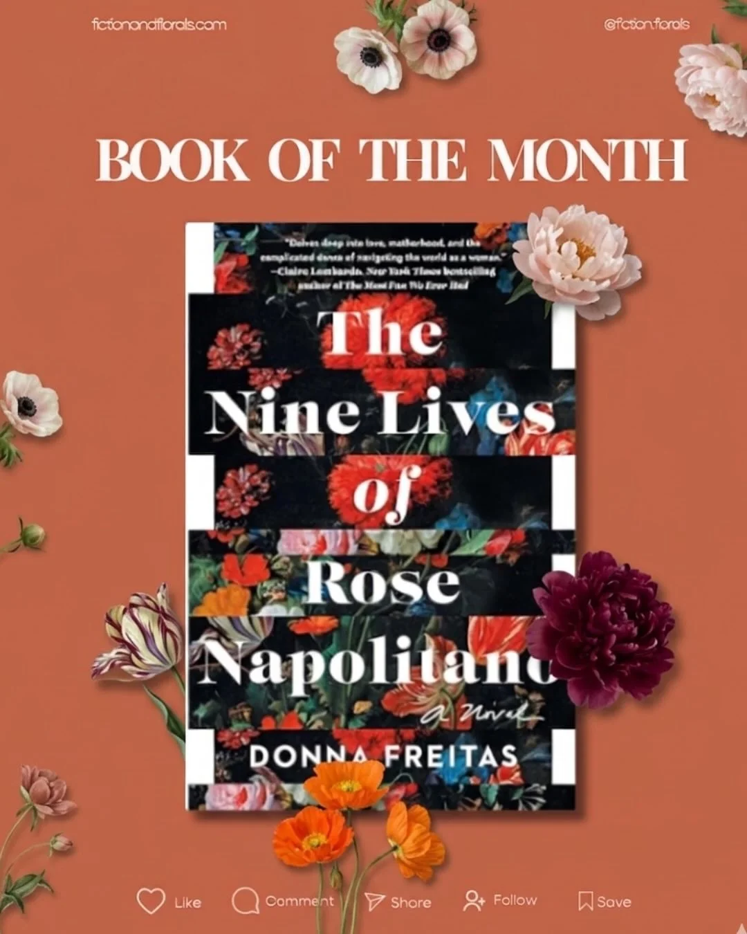 May&rsquo;s Book of the Month 💐📚
The Nine Lives of Rose Napolitano by Donna Freitas follows Rose as one question reshapes her entire life: motherhood or not? Through multiple versions of her story, we see love, identity, and choice unfold in ways t