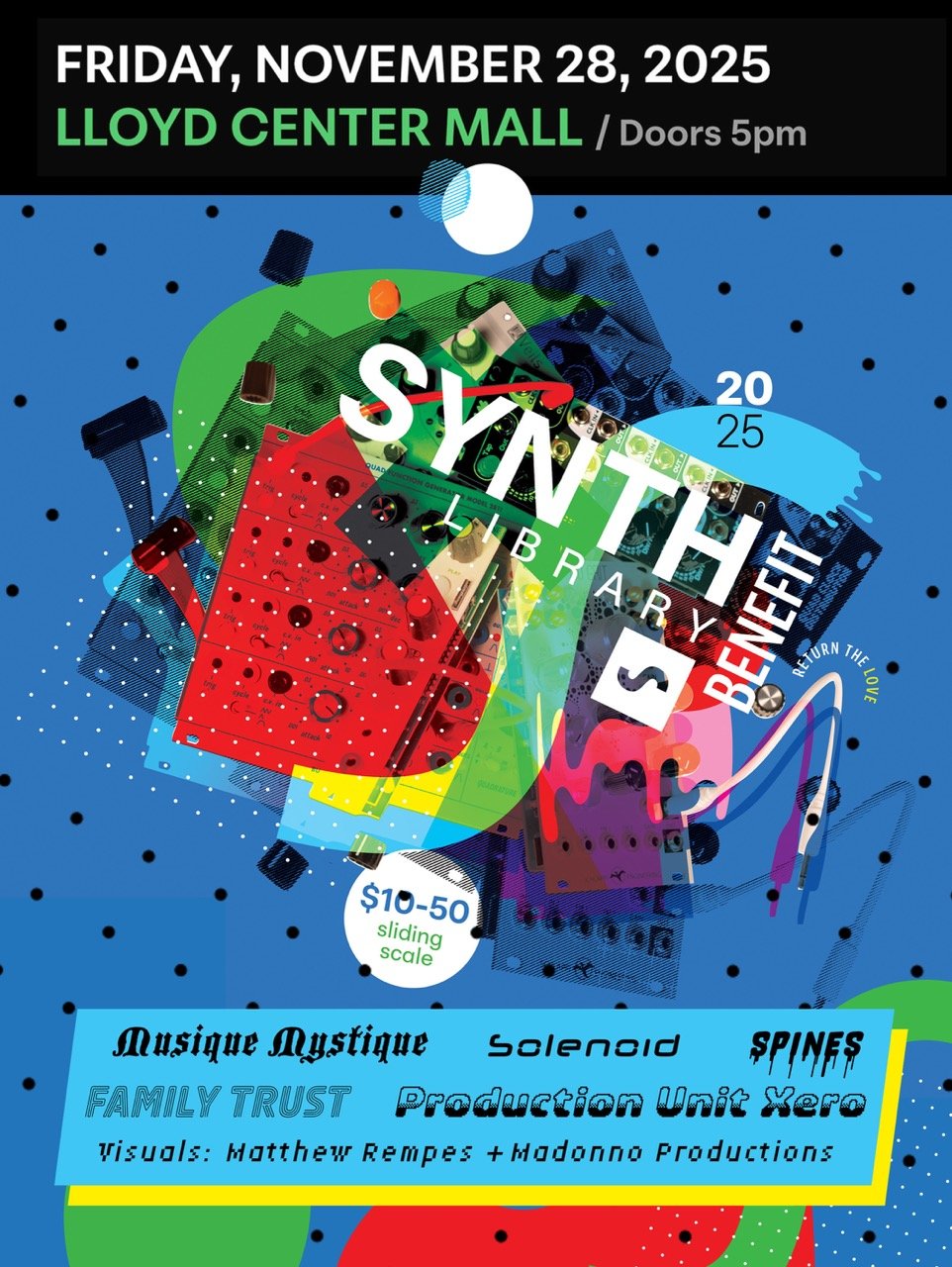 Black Friday Benefit for Synth Library Portland