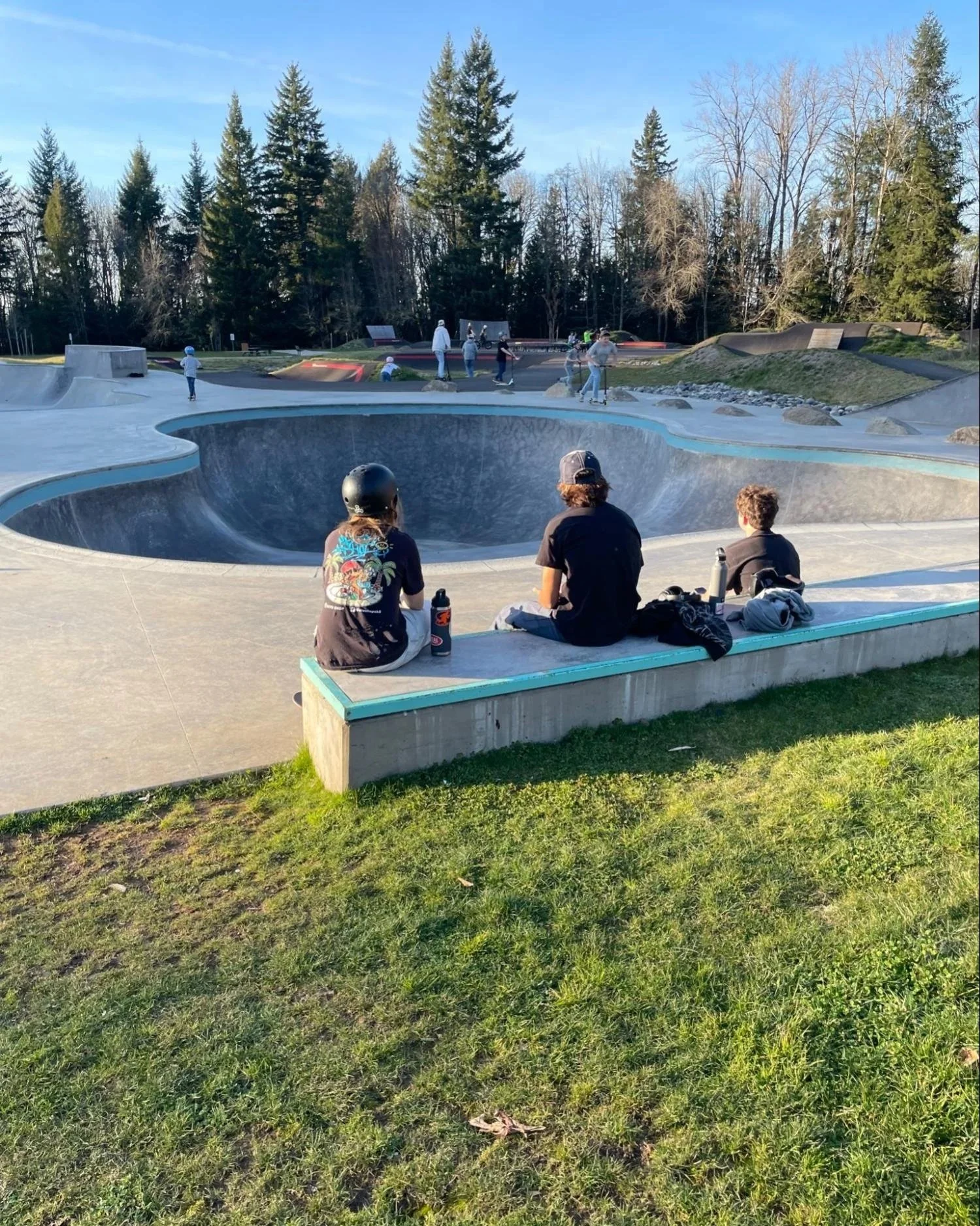 Skaters at a park in Portland