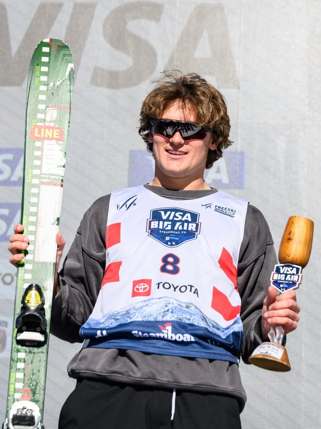 Konnor Ralph on podium at the Steamboat World Cup