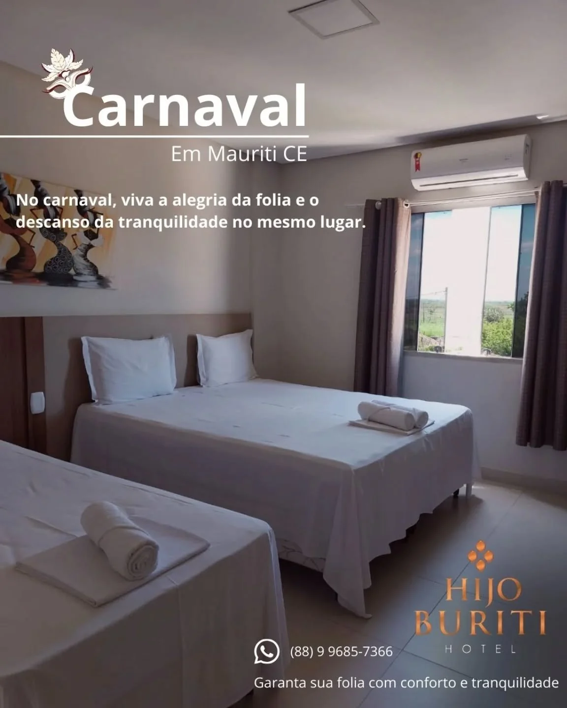 No carnaval, viva a alegria da folia e o descanso da tranquilidade no mesmo lugar.