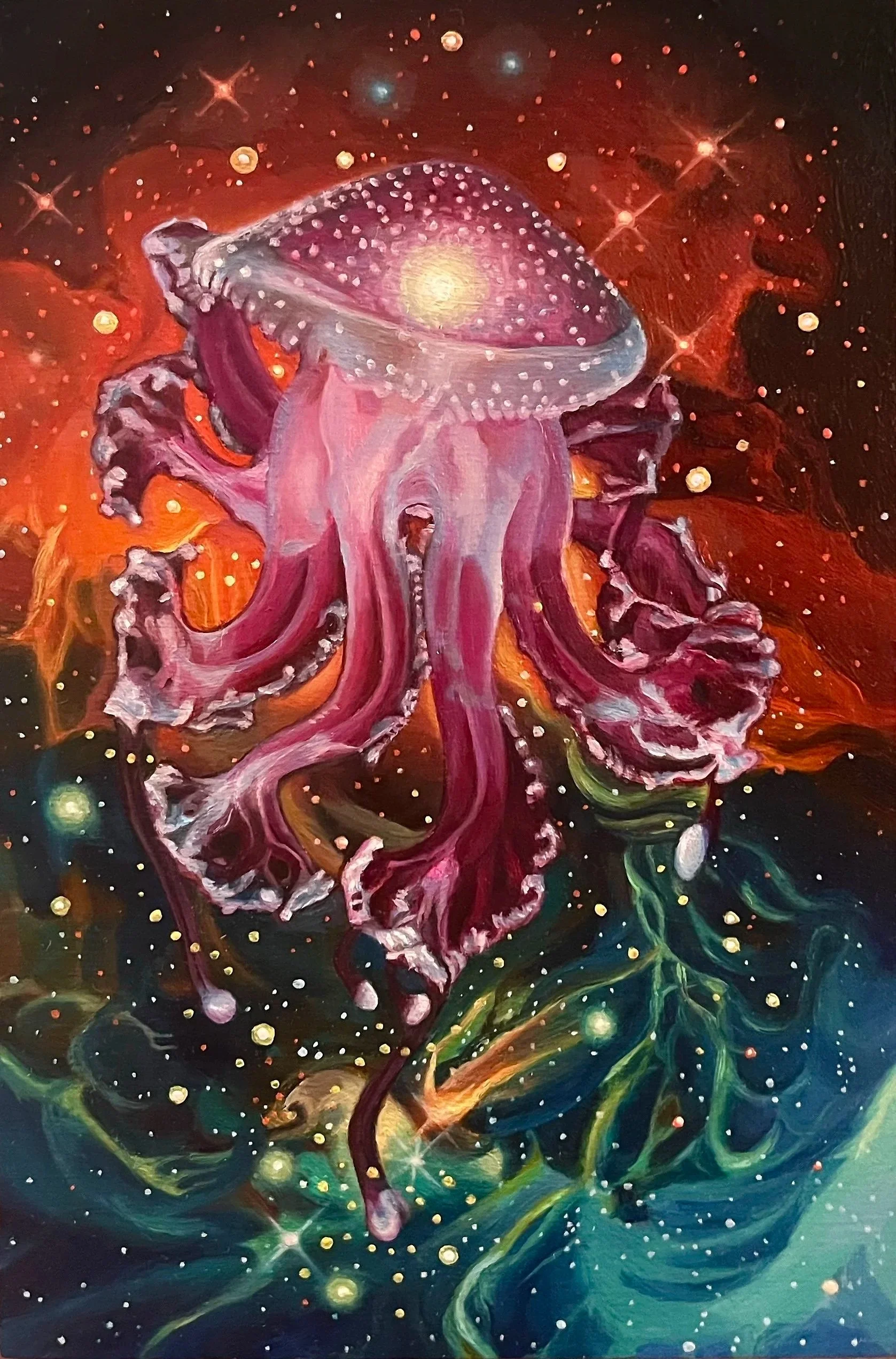 Bioluminesence,

Oil on wooden panel,
4" x 6",
2026,

$300