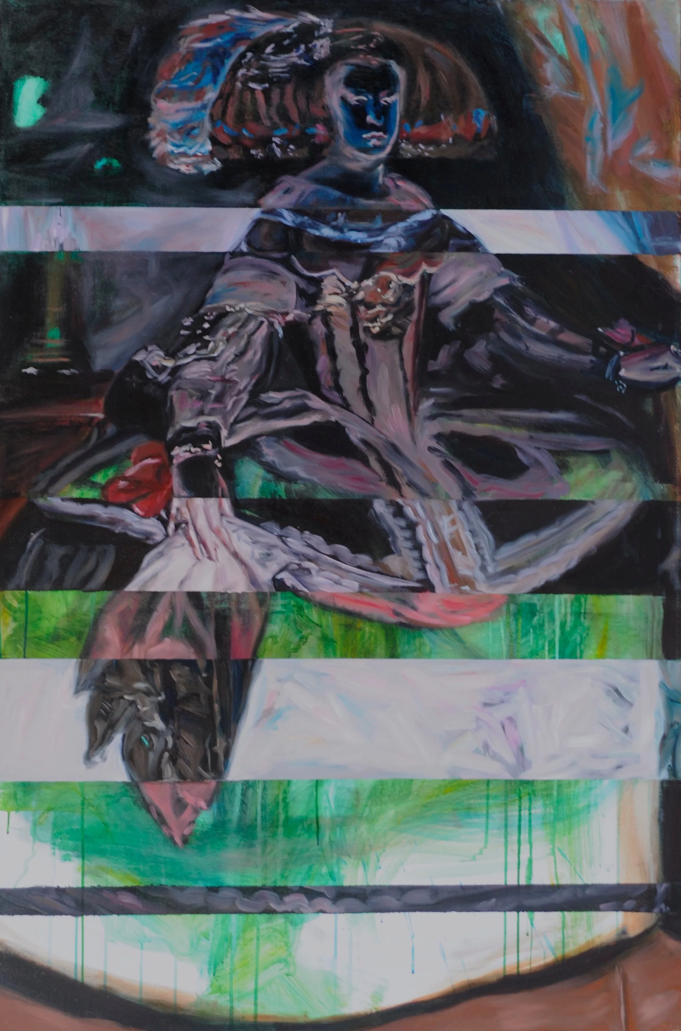 From Velazquez' "Queen Dona Mariana of Austria" (1652-1653)

Oil and acrylic on canvas
40" x 60"
2011