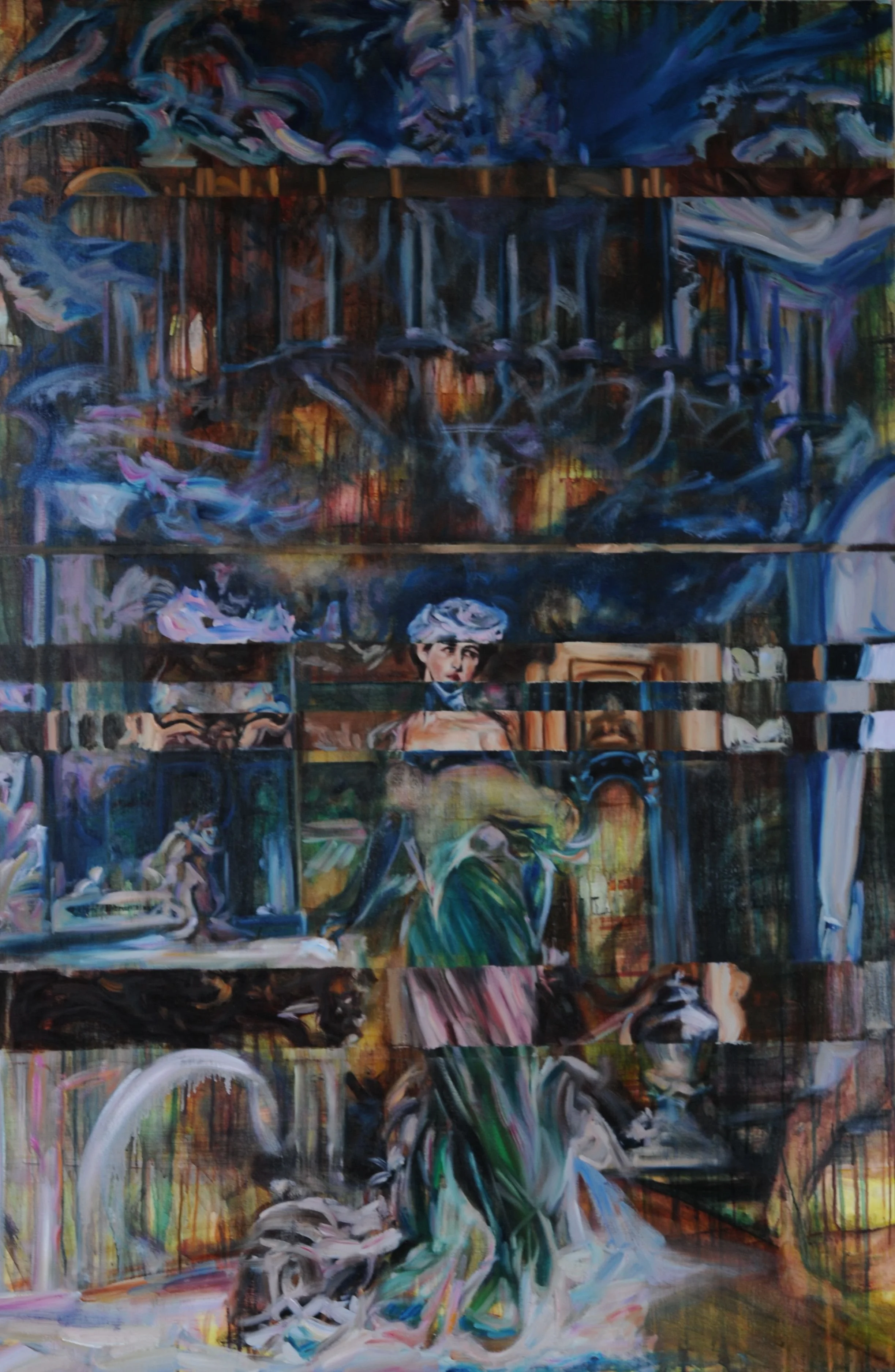 From Boldini's "Portrait of Mrs. Howard Johnston" (1906),

Oil and acrylic on canvas,
40" x 60",
2011