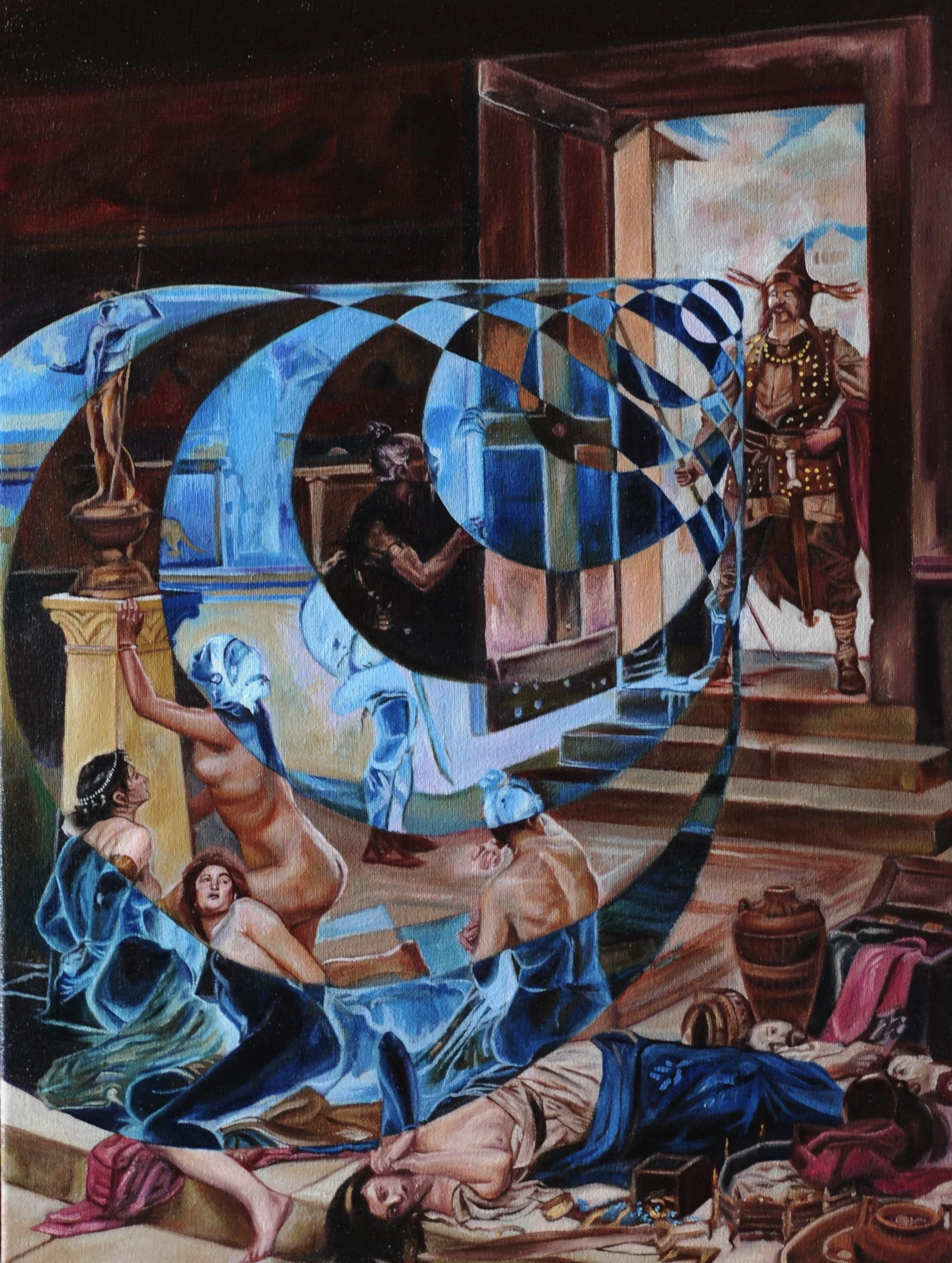 Smug Rays: After Jamin's “Brenn and His Share of the Spoils” (1893)

Oil on canvas
20” x 24” 
2016

$1100