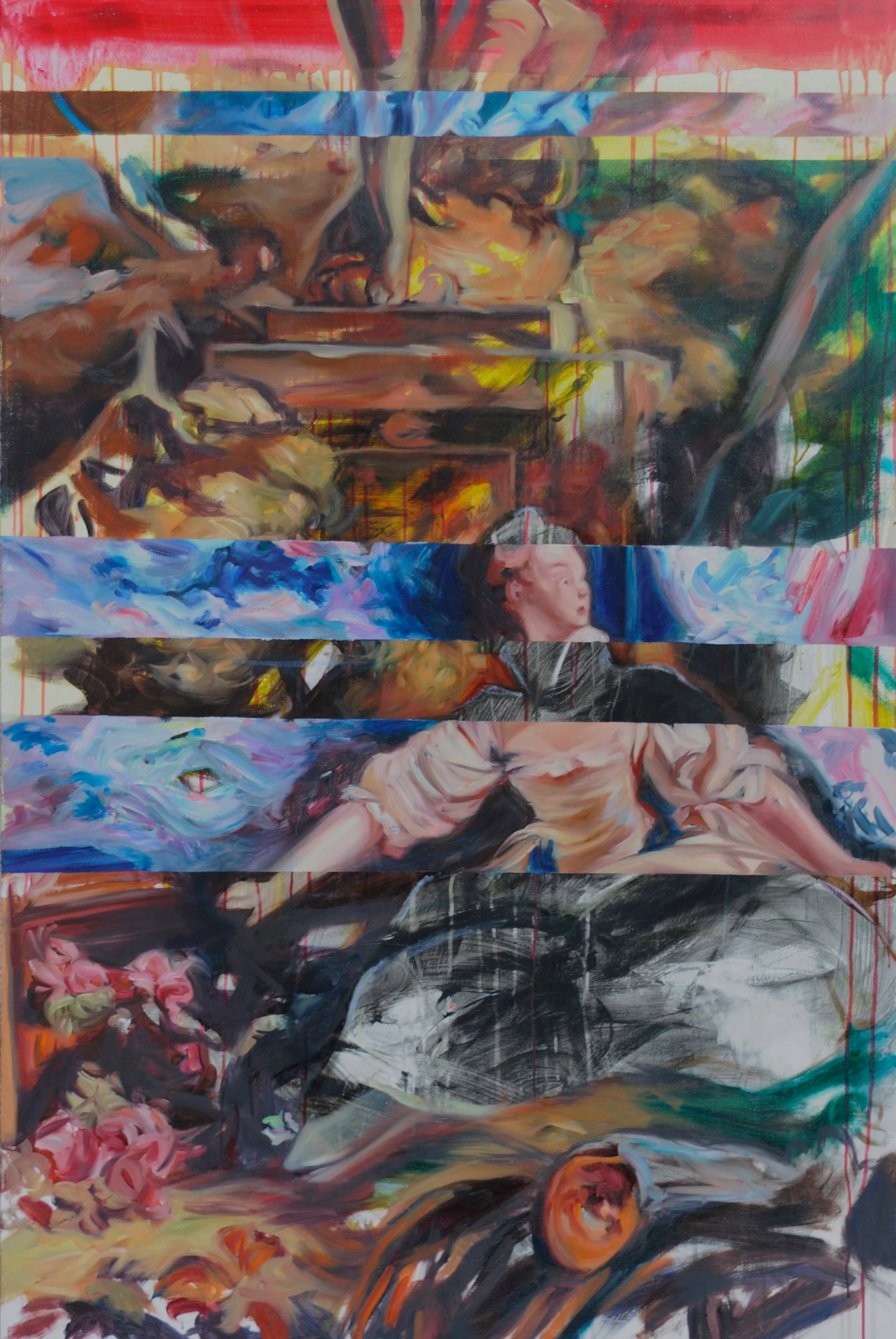 From Fragonard's "The Secret Meeting" (1771)

Oil and acrylic on canvas
40" x 60"
2011