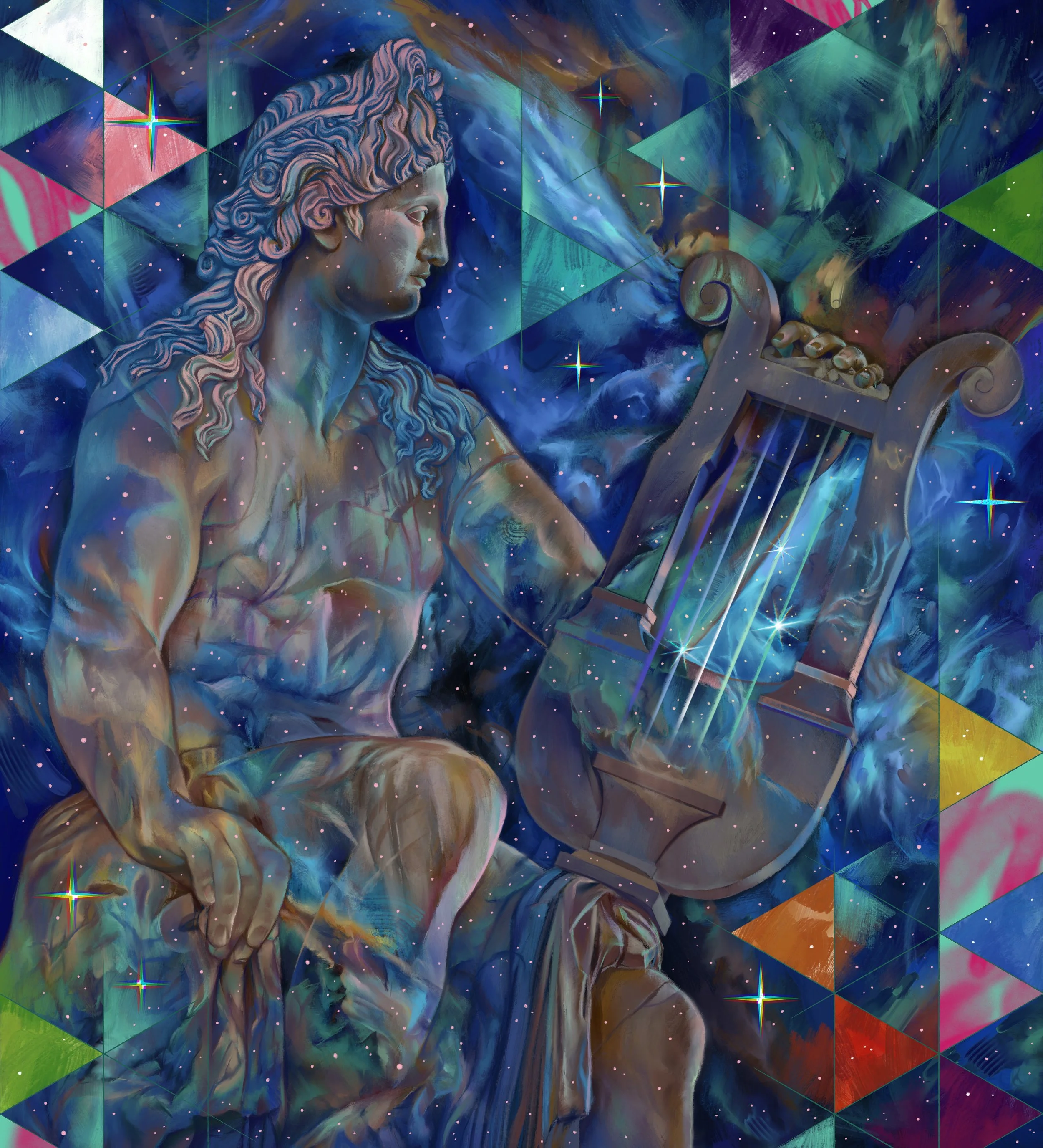The Pride of Apollo,

Digital painting,
14" x 15",
2026