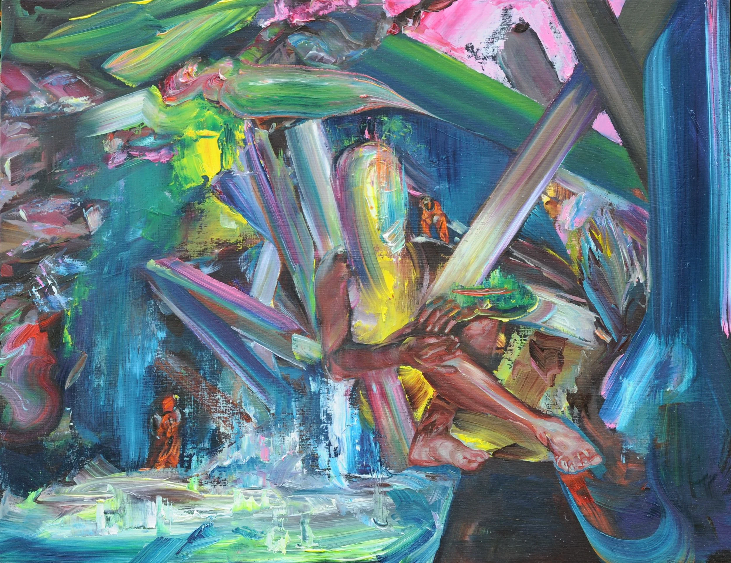 Cavern

Oil on wooden panel
14" x 18" 
2013