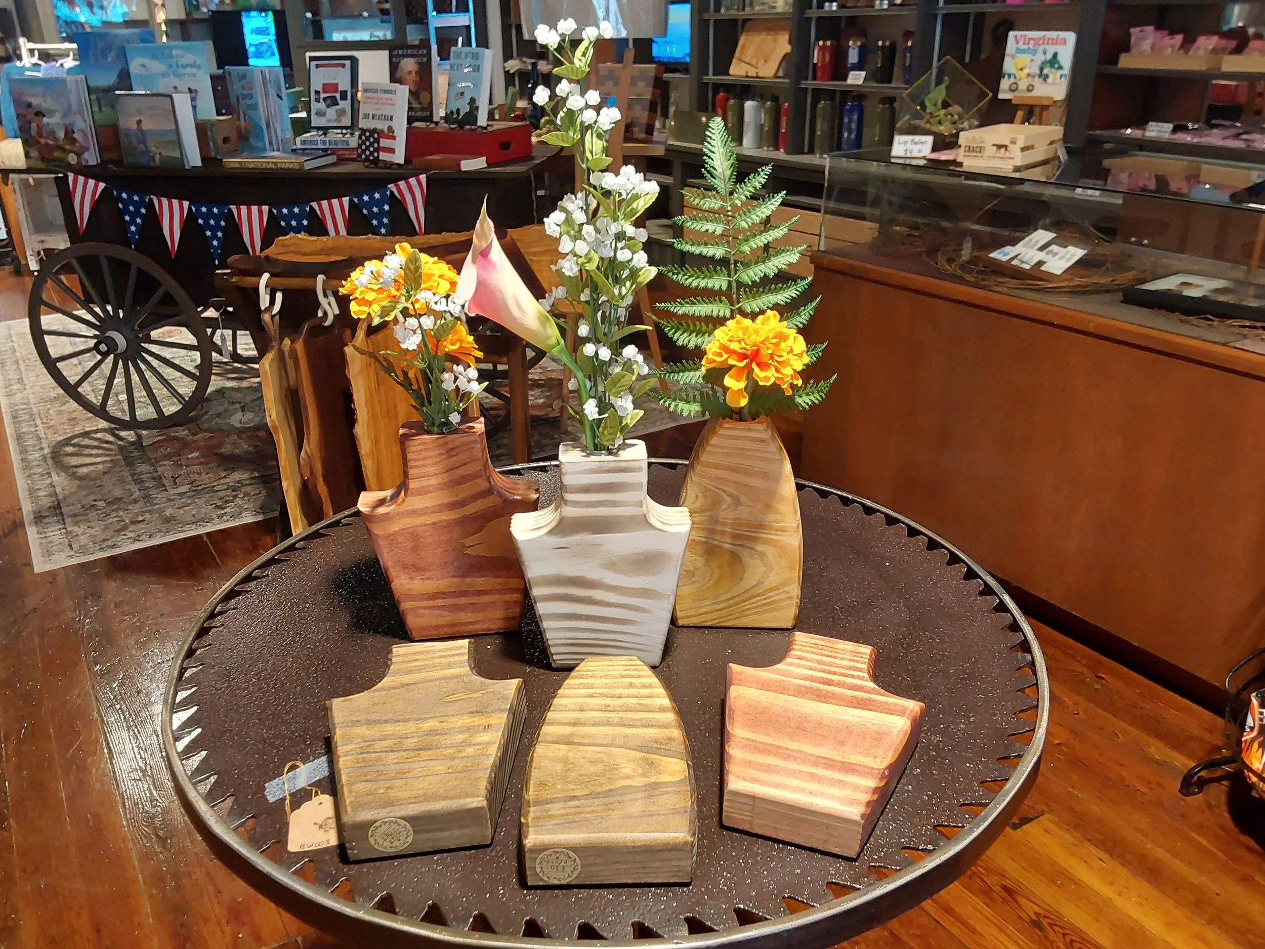 Rustic Handcrafted Wooden Vase