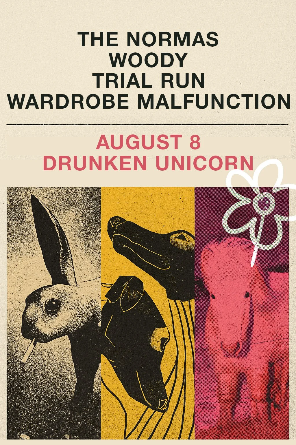 The Normas, Woody, Trial Run, Wardrobe Malfunction