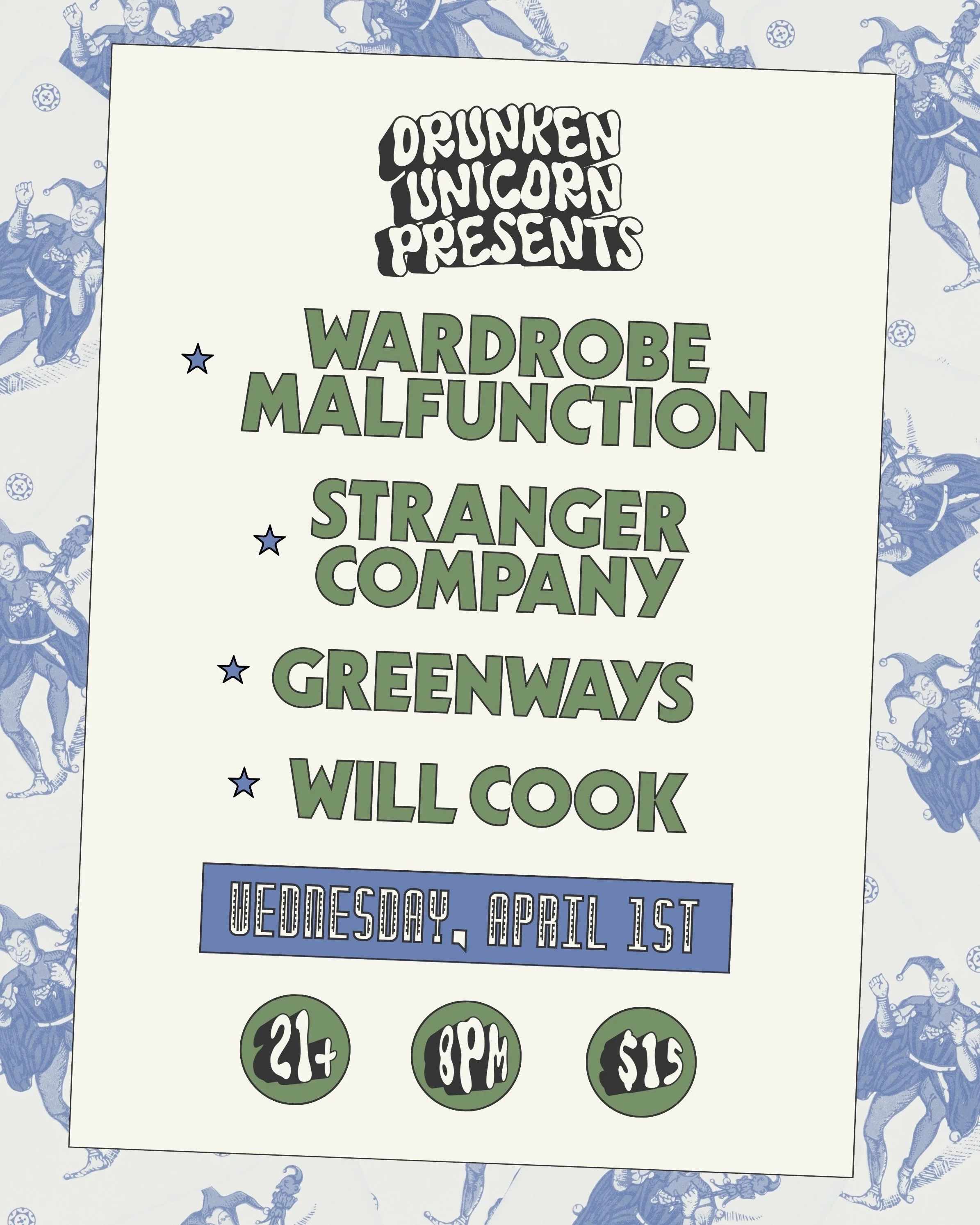 Wardrobe Malfunction, Stranger Company, Greenways, Will Cook