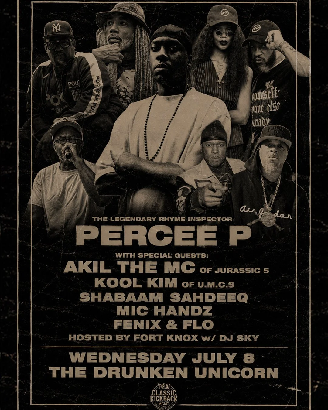 Percee P, Akil the MC (of Jurassic 5), Kool Kim (of U.M.C.s), Mic Handz, Shabaam Sahdeeq, Fenix &amp; Flo, Hosted by Fort Knox w/ DJ Sky