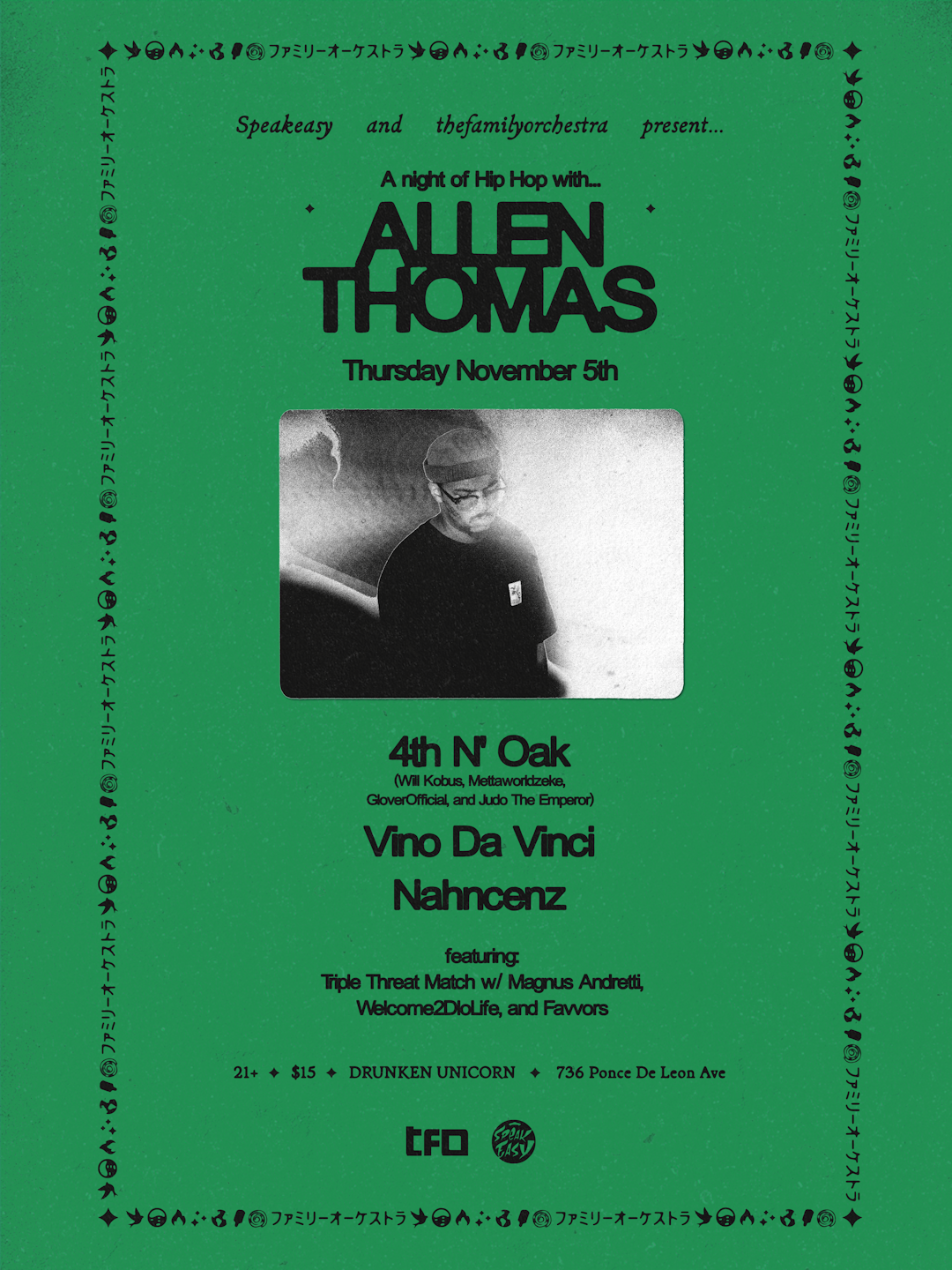 Allen Thomas, 4th N' Oak, Vino Da Vinci, Nahncenz