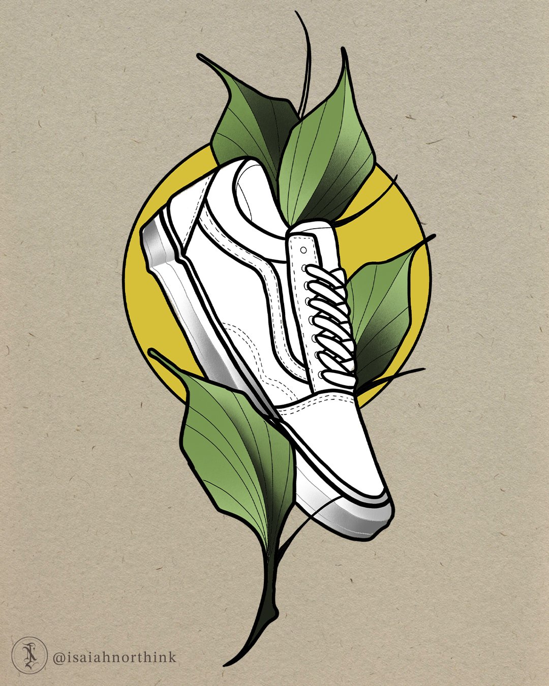 Neotraditional Tattoo Milwaukee Wisconsin Color Tattoo Isaiah North Shoe Sneaker Head Skate Vans.jpg