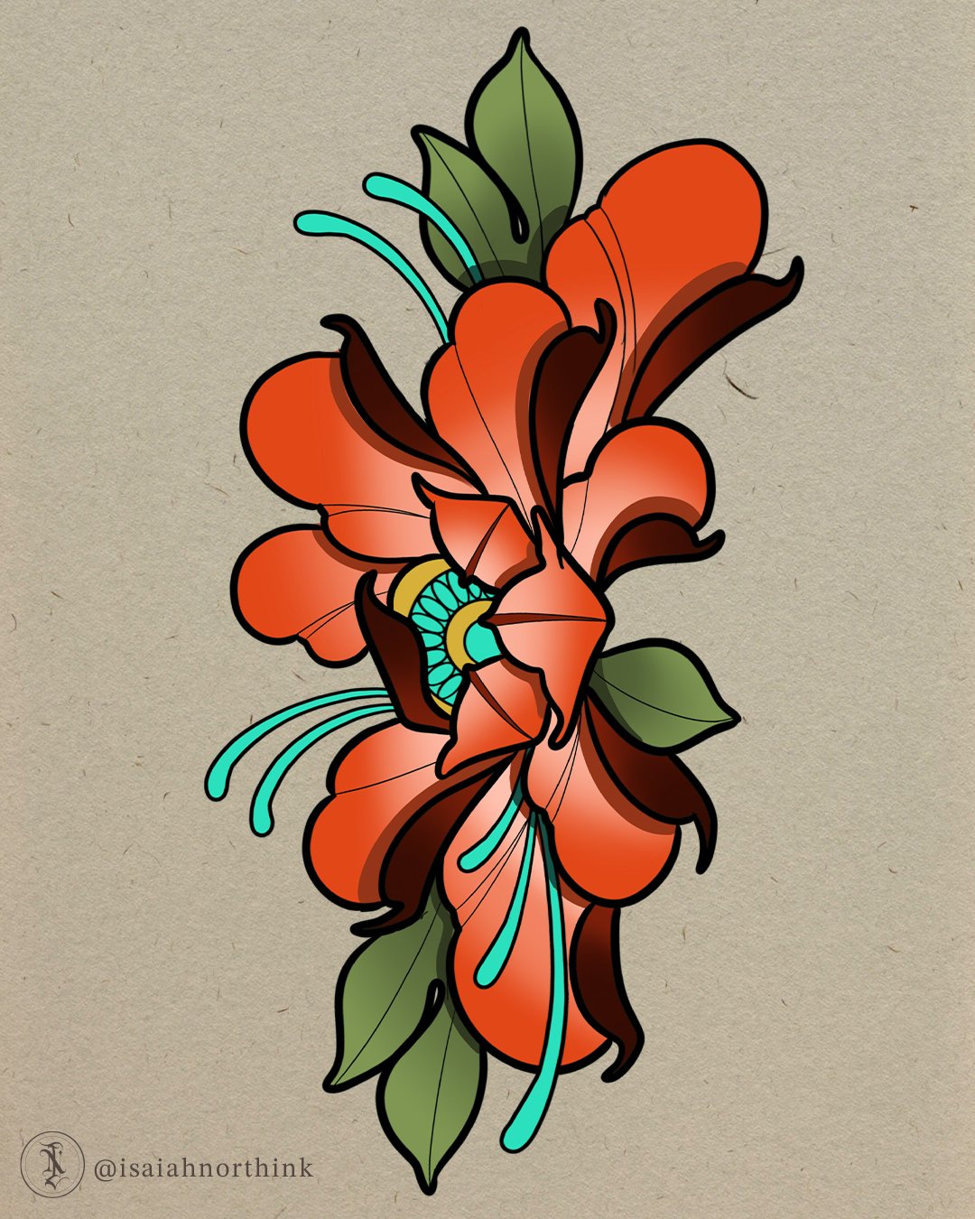 Neotraditional Tattoo Milwaukee Wisconsin Color Tattoo Isaiah North Flash Peony Flower.jpg