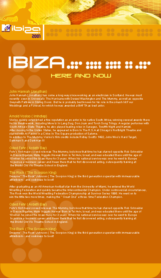 MTV Ibiza Campaign Material