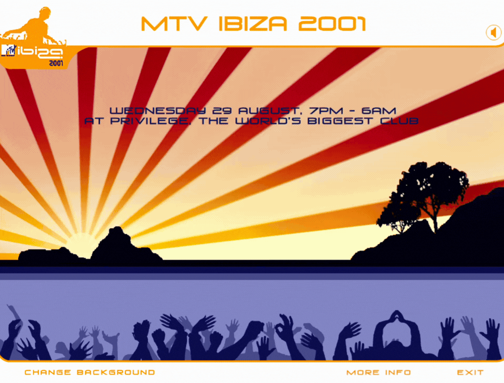 MTV Ibiza 2001 Interactive Screensaver